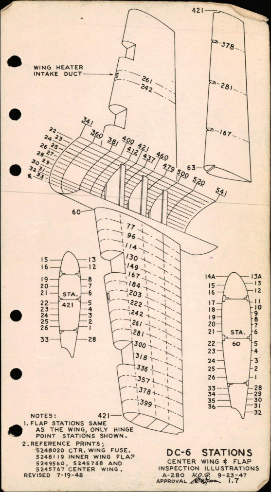 Sample page 9 from AirCorps Library document: Inspection Illustrations for DC-6