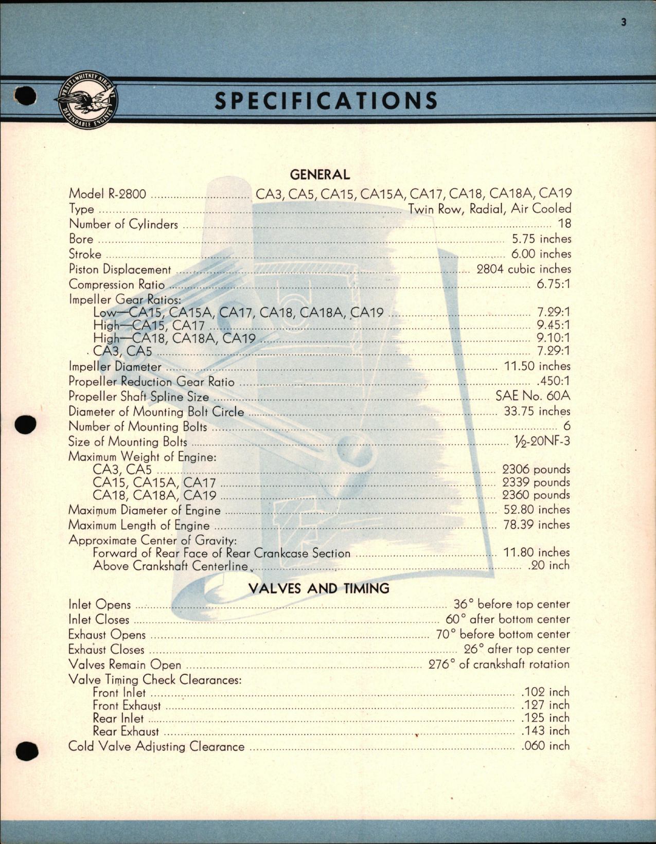 Sample page 9 from AirCorps Library document: Maintenance Manual for R-2800 CA Series Double Wasp Engines