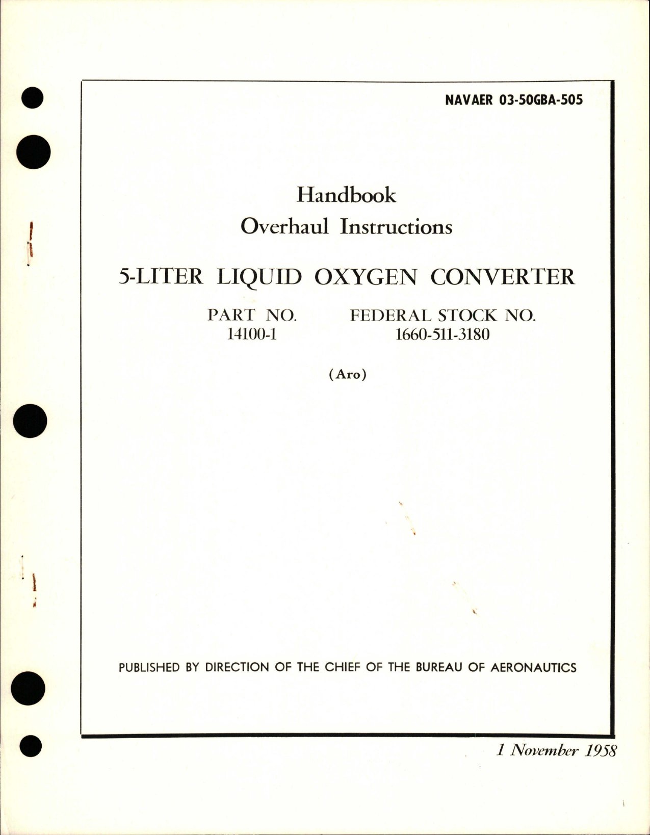 Sample page 1 from AirCorps Library document: Overhaul Instructions with Parts Catalog for De-Icer Air Distributing Valve - Part 1532-2-A