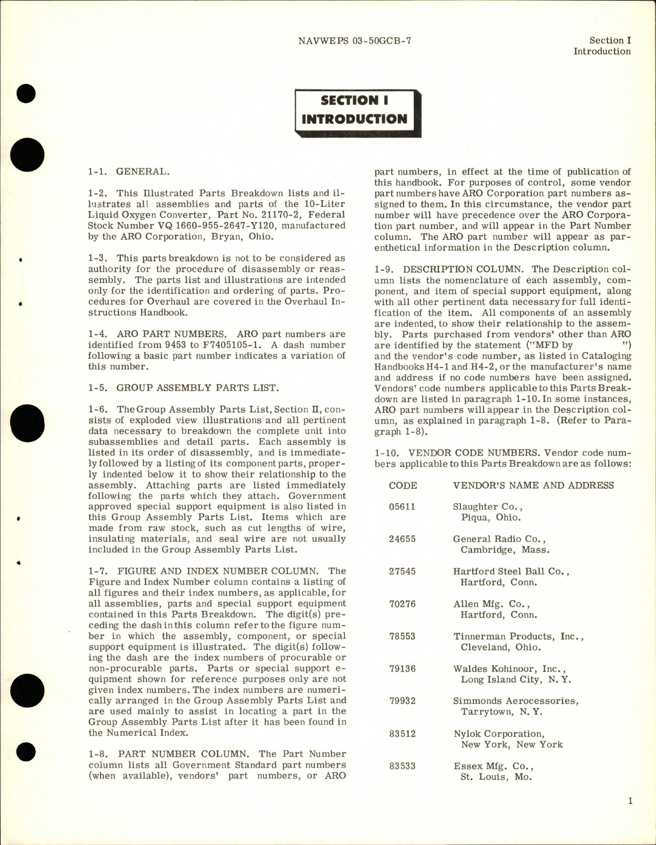 Sample page 5 from AirCorps Library document: Illustrated Parts for Illustrated Parts Breakdown for 10-Liter Liquid Oxygen Converter - Part 21170-2 