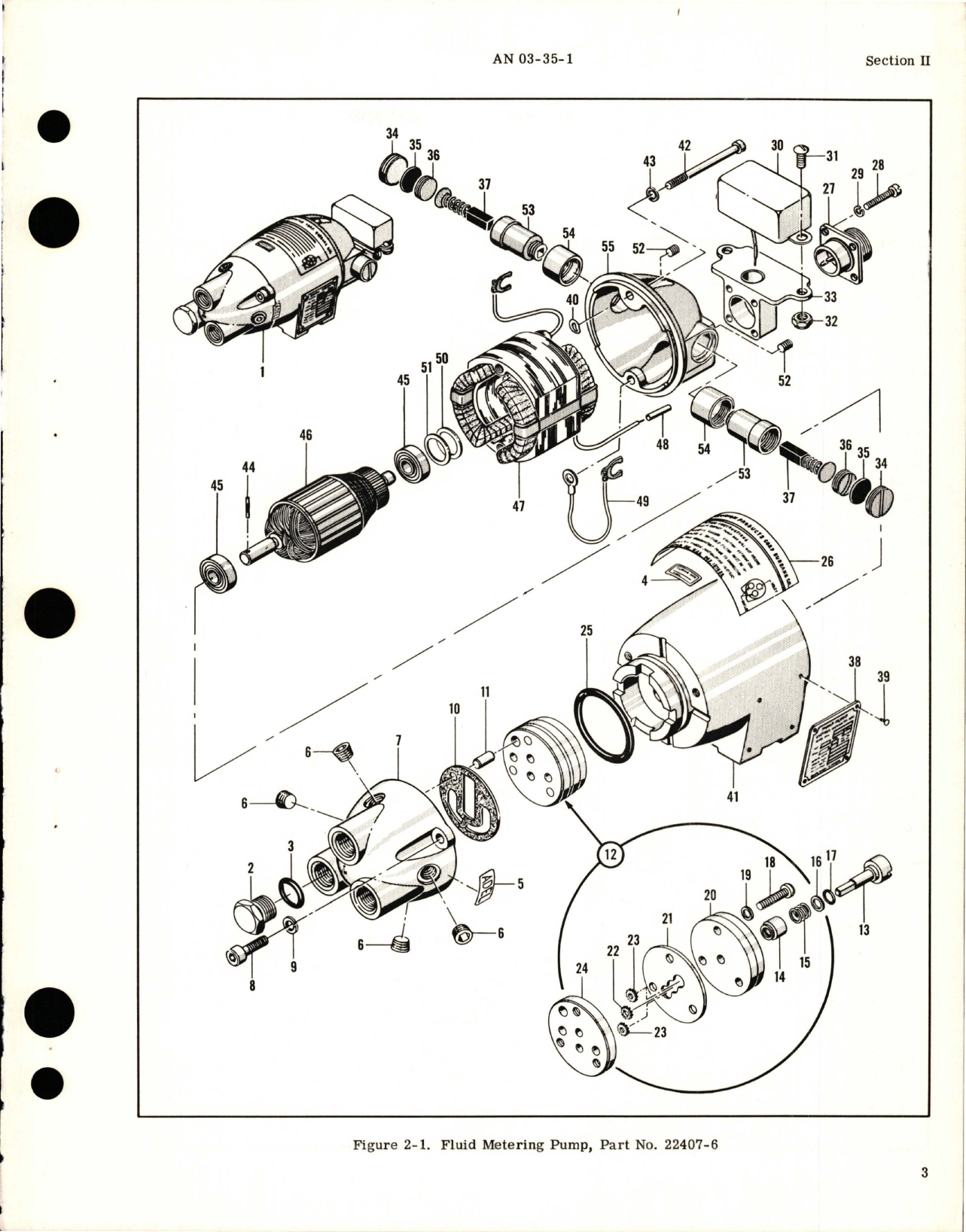 Sample page 7 from AirCorps Library document: Overhaul Instructions for Fluid Metering Pumps - Parts 22407-1, 22407-2, and 22407-6 