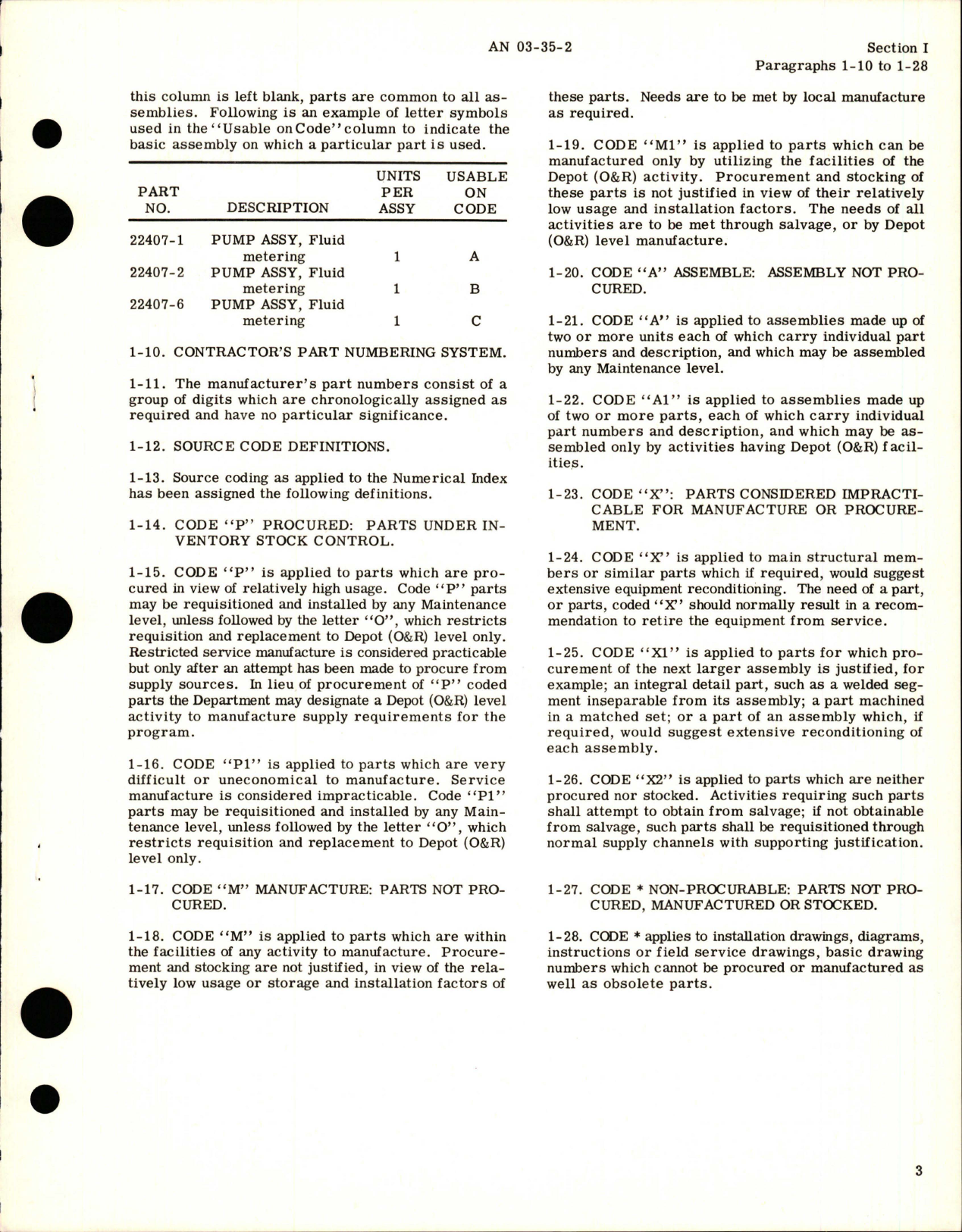 Sample page 5 from AirCorps Library document: Illustrated Parts Breakdown for Fluid Metering Pumps - Parts 22407-1, 22407-2, and 22407-6 