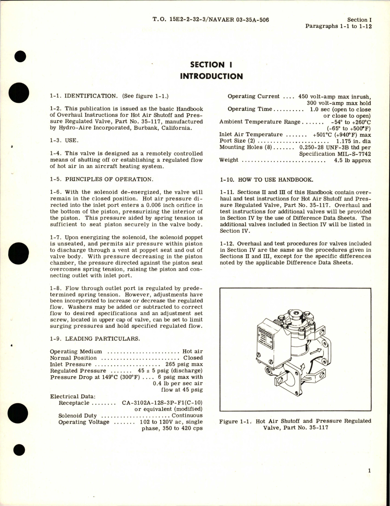 Sample page 5 from AirCorps Library document: Overhaul Instructions for Hot Air Shutoff and Pressure Regulated Valve - 35-117