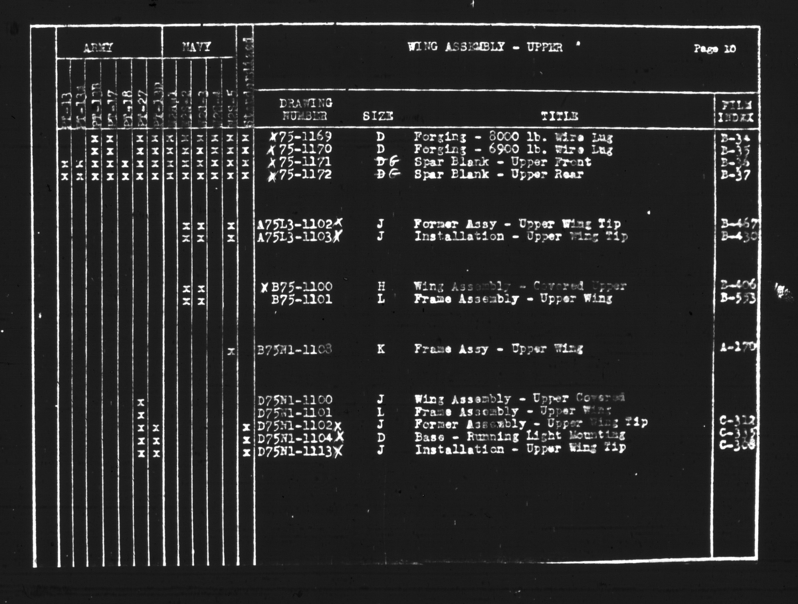 Sample page 9 from AirCorps Library document: Microfilm Numerical Index for N2s-1, -2, -3, -4, -5, and PT-13, -13A, -13B, -17, -18, -27. and -13D