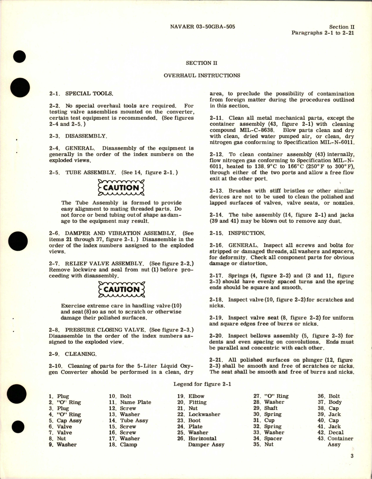 Sample page 5 from AirCorps Library document: Overhaul Instructions for 5-Liter Liquid Oxygen Converter - Part 141000-1 