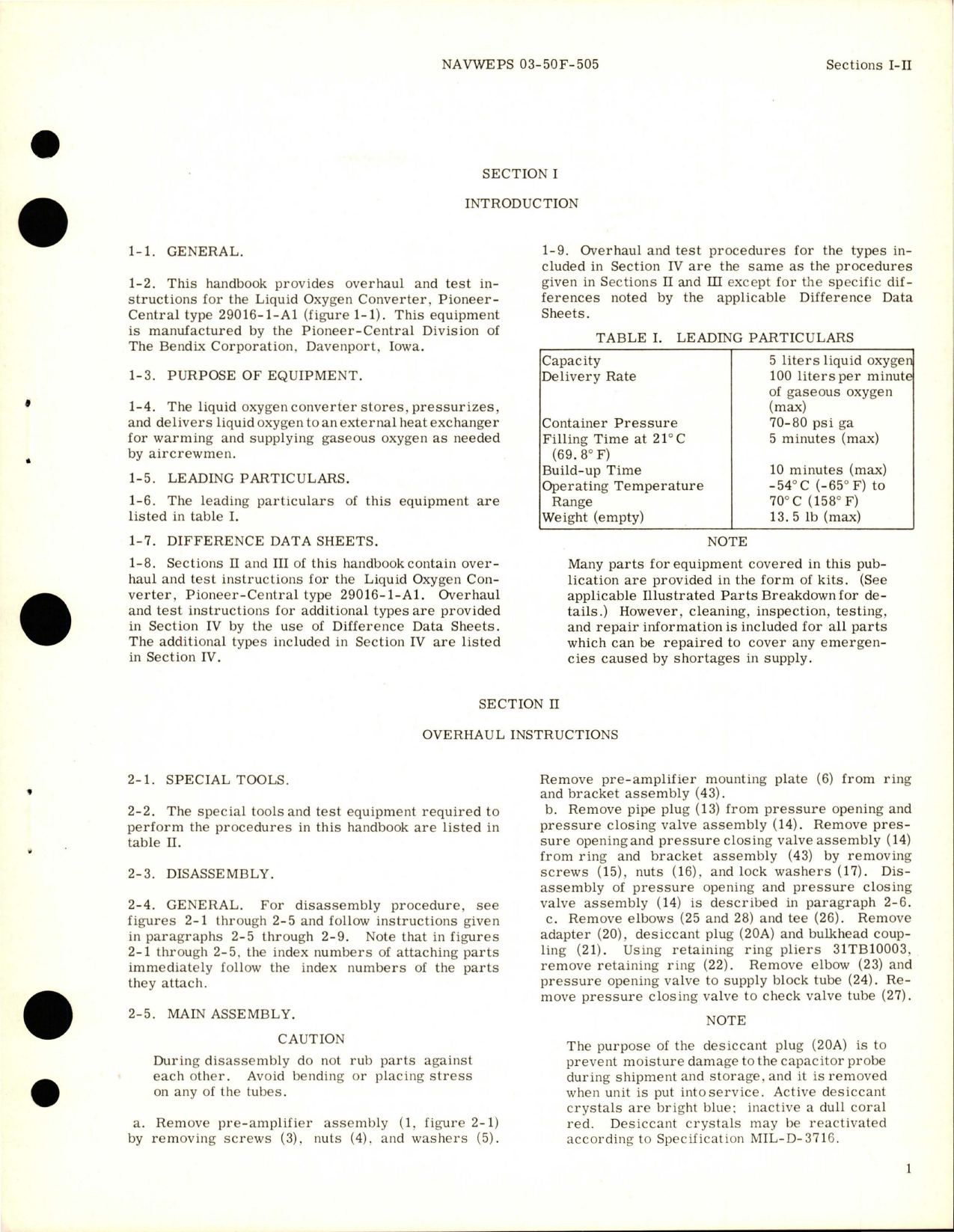 Sample page 5 from AirCorps Library document: Overhaul Instructions for Liquid Oxygen Converter - Types 29016-1-A1, 29022-1-A1, and 9022-1-A2 