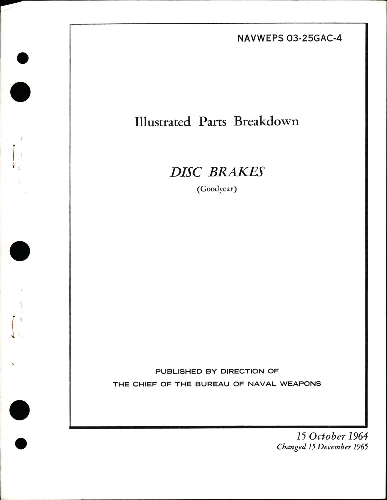 Sample page 1 from AirCorps Library document: Illustrated Parts Breakdown for Disc Brakes