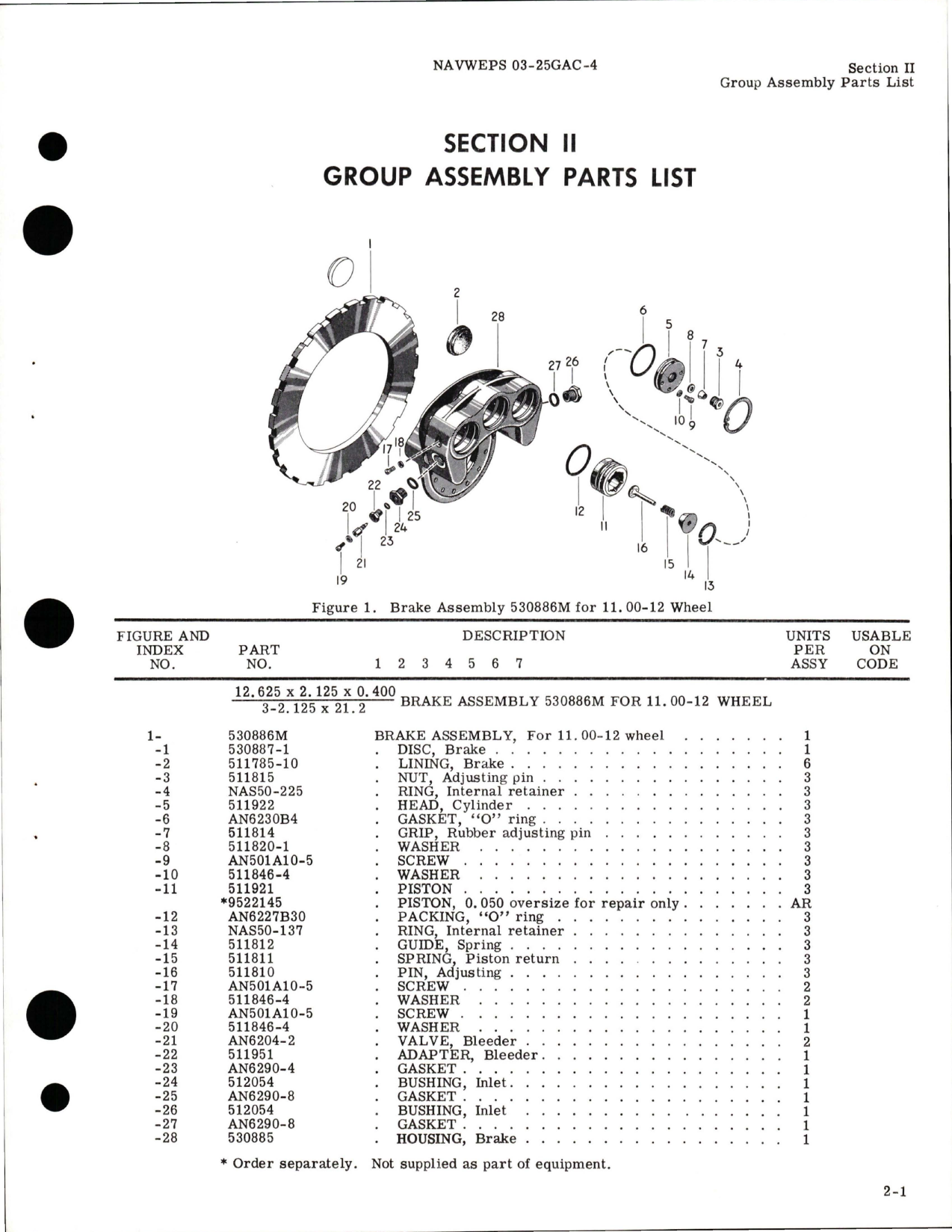 Sample page 9 from AirCorps Library document: Illustrated Parts Breakdown for Disc Brakes