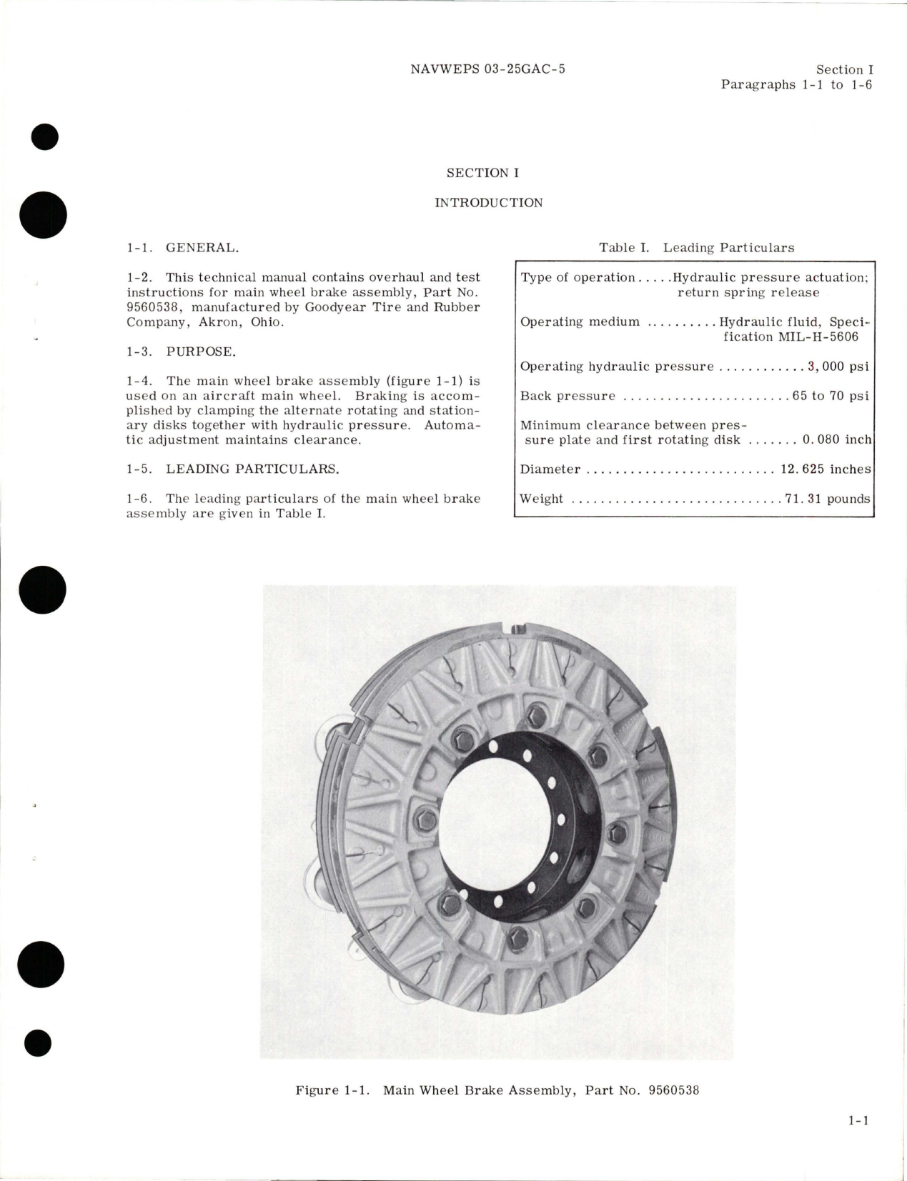 Sample page 5 from AirCorps Library document: Overhaul Instructions for Main Wheel Brake Assembly - Part 9560538
