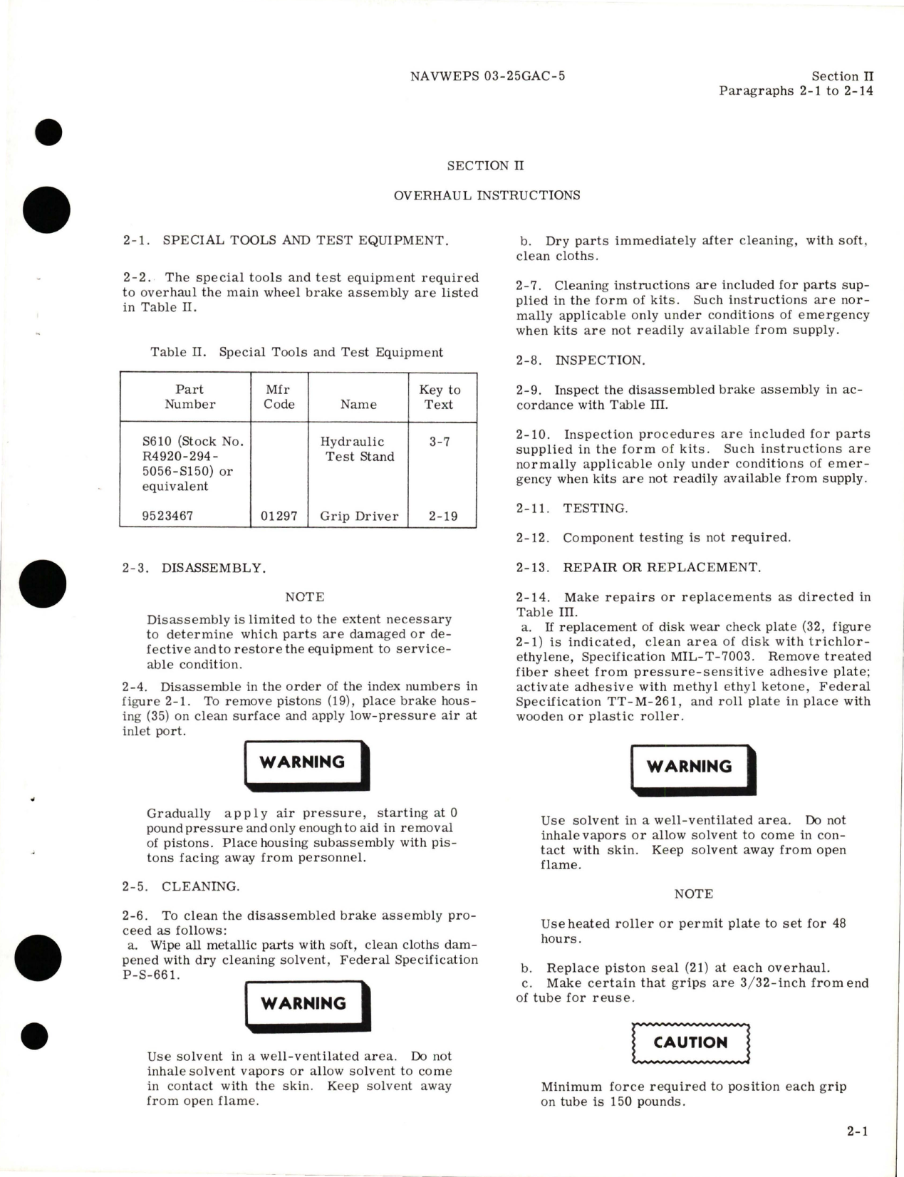 Sample page 7 from AirCorps Library document: Overhaul Instructions for Main Wheel Brake Assembly - Part 9560538