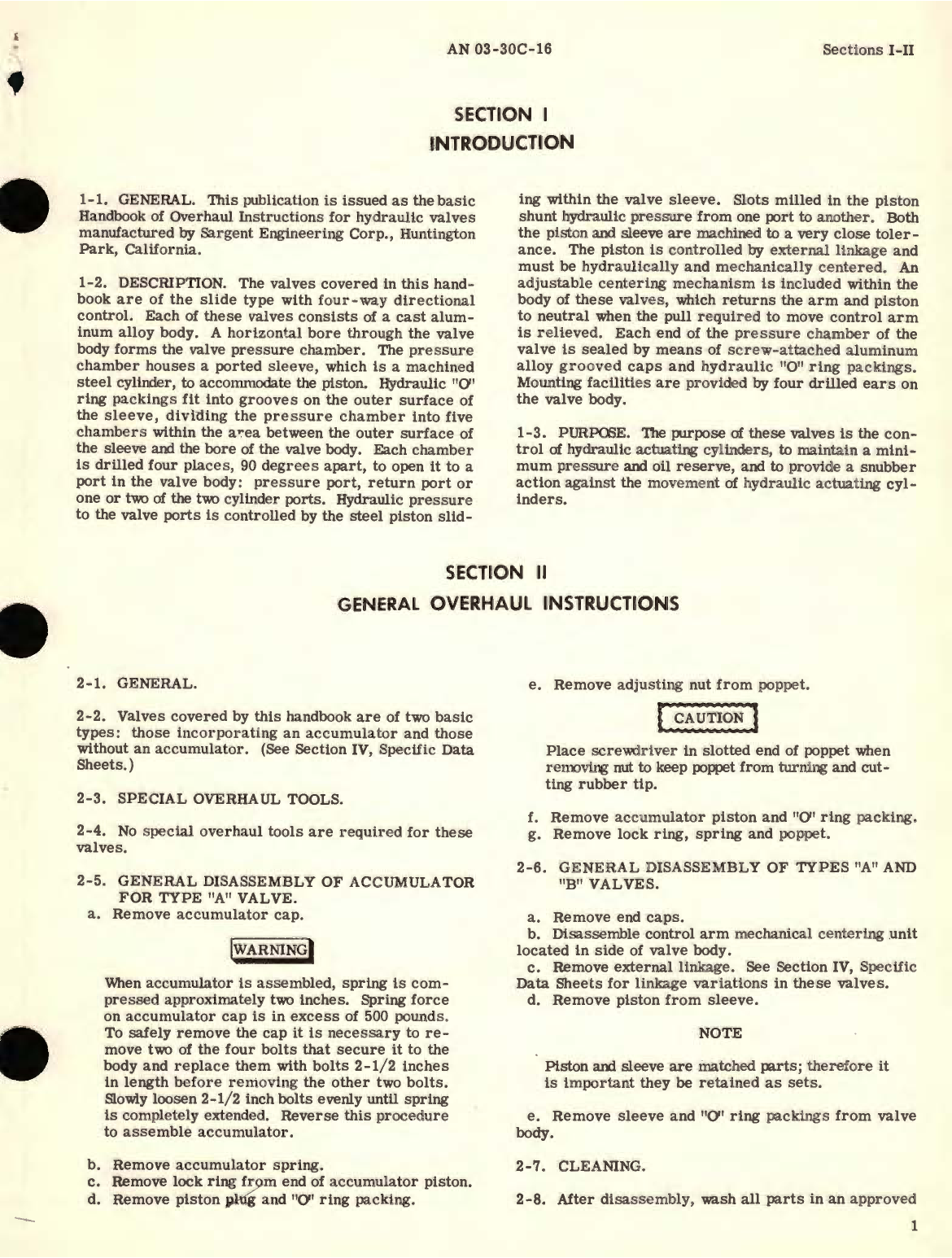 Sample page 5 from AirCorps Library document: Overhaul Instructions for Nose Steering Control Valves Models B200-1 and B200-2 Rudder Control Valves Models B200-3, and B200-4