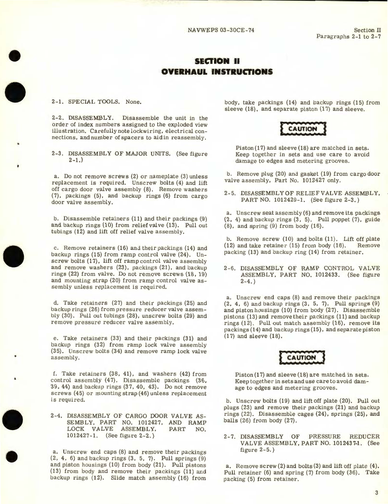 Sample page 5 from AirCorps Library document: Overhaul Instructions for Ramp and AFT Cargo Door Control Valve Assembly Part No. 1012200 