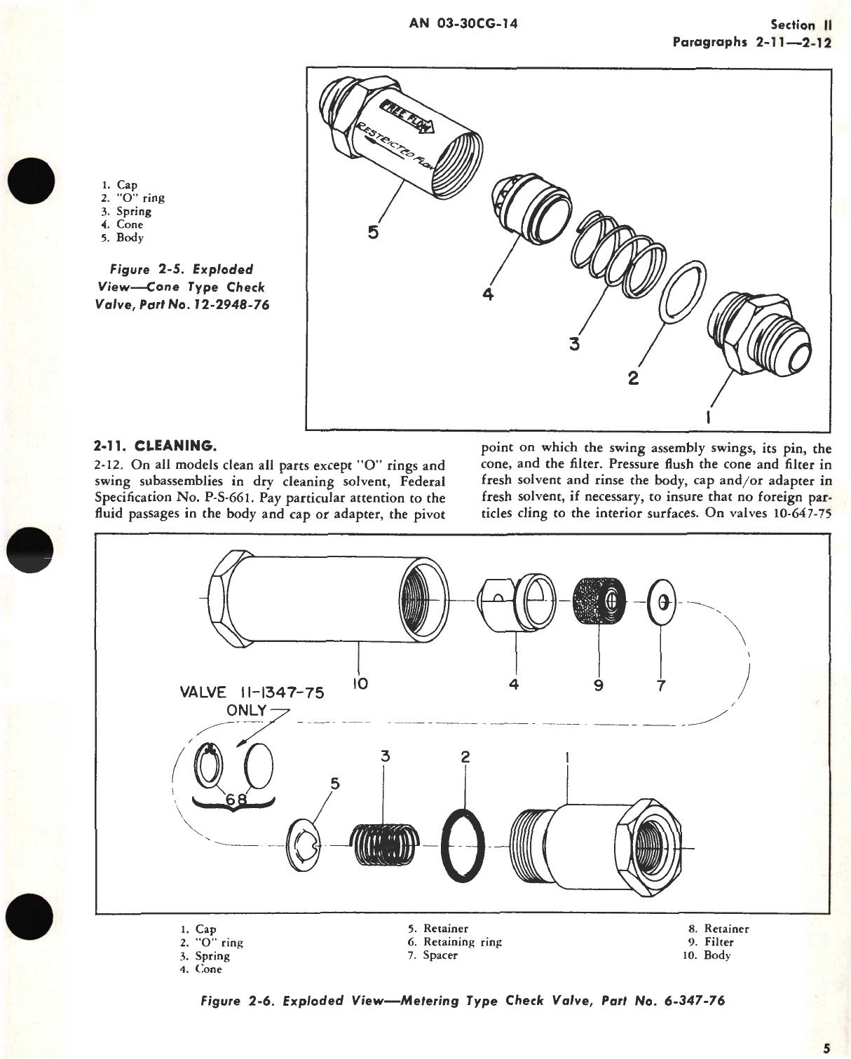 Sample page 9 from AirCorps Library document: Overhaul Instructions for Check Valves Single and Double Swing, Cone, and Metering Types 