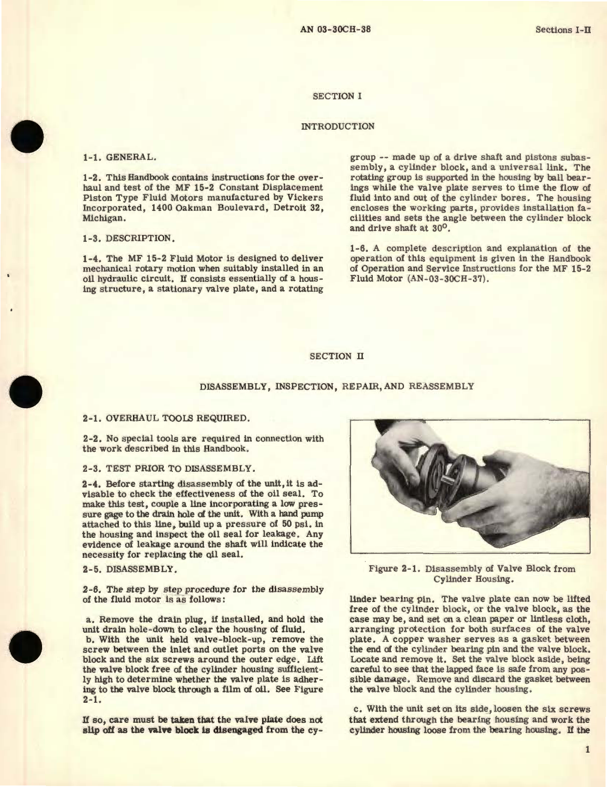 Sample page 5 from AirCorps Library document: Overhaul Instructions for Constant Displacement Piston Type Fluid Motor Model MF 15-2 