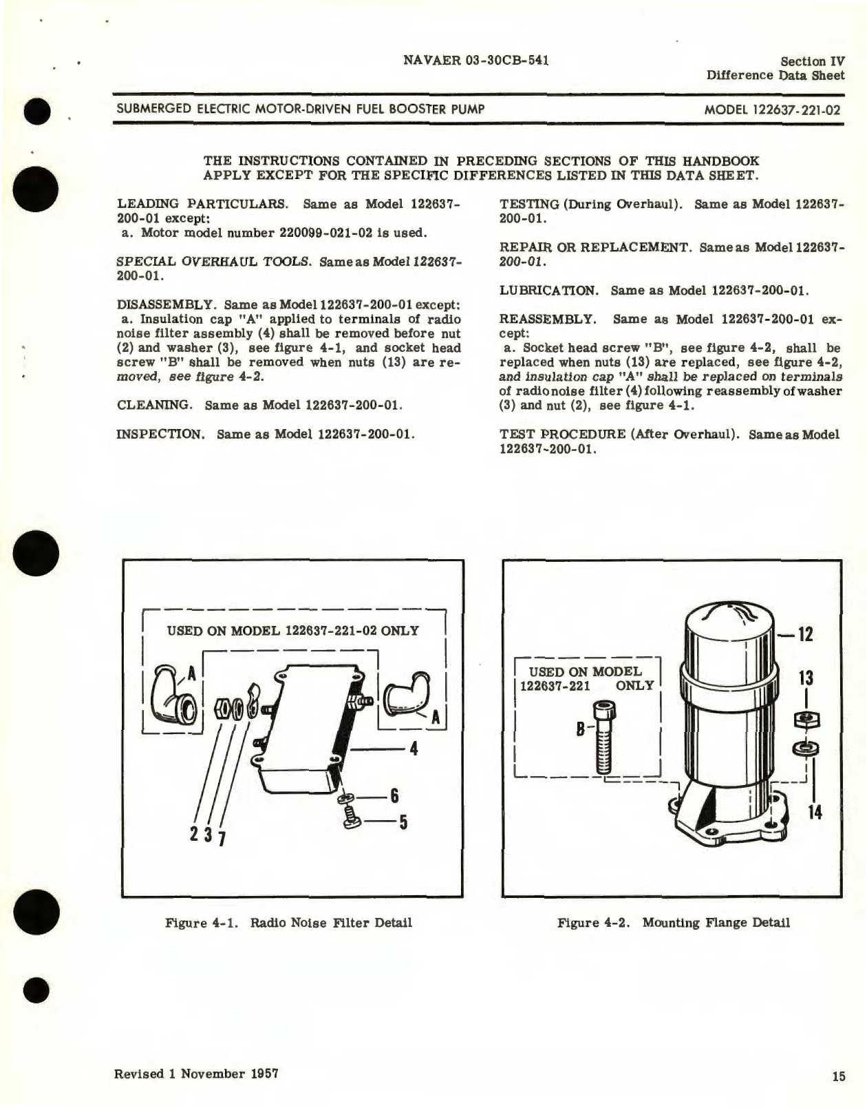 Sample page 5 from AirCorps Library document: Overhaul Instructions for Submerged Electric Motor-Driven Fuel Booster Pumps 122637 Series 