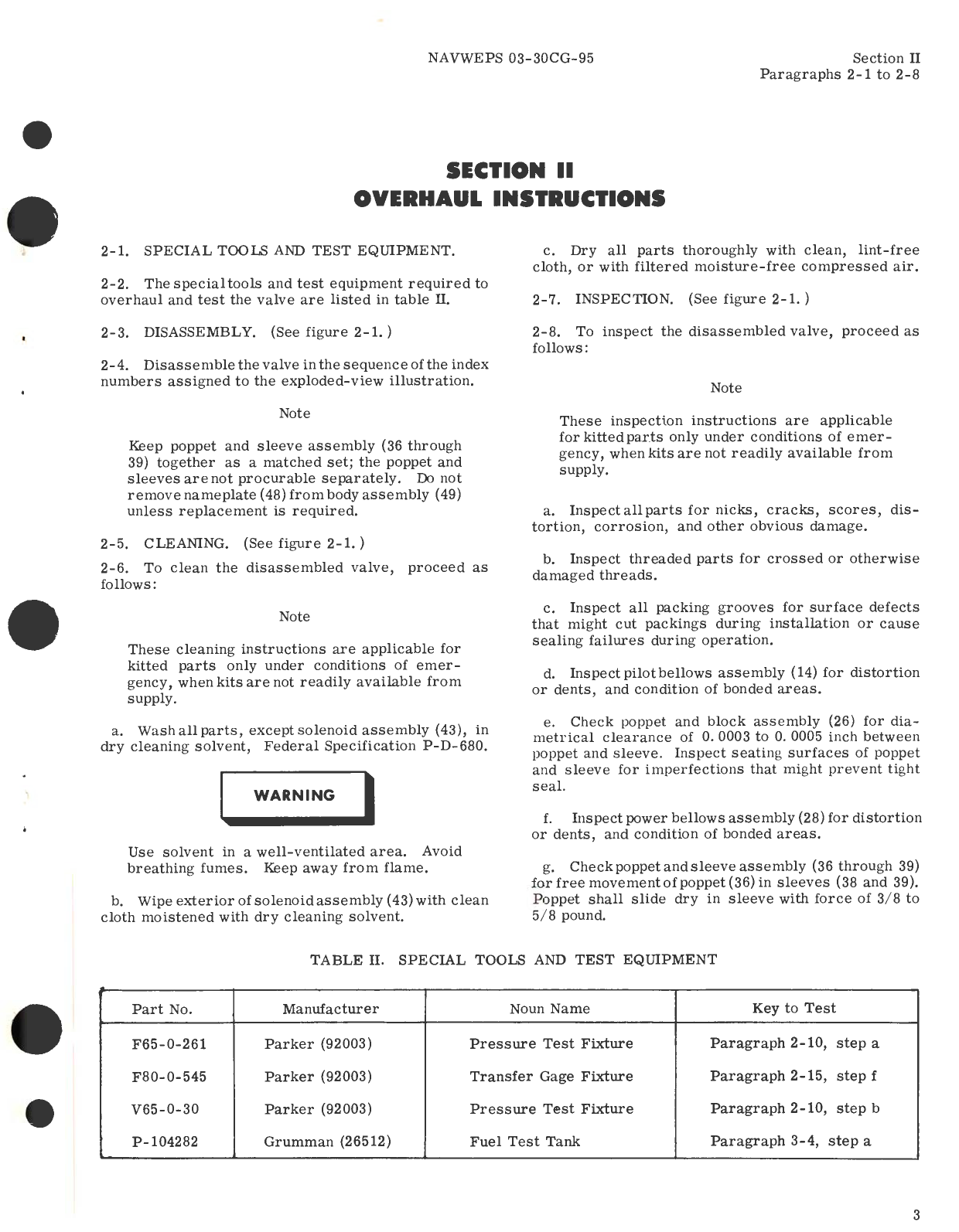 Sample page 5 from AirCorps Library document: Overhaul Instructions for Drop Tank Pressure Regulator Valve Part No. 1361-586594M2