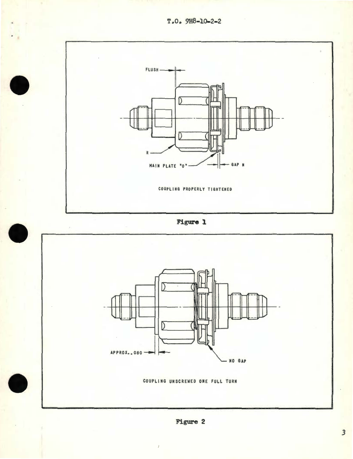 Sample page 3 from AirCorps Library document: Installation and Removal Instructions for Hydraulic Self-Sealing Coupling Series Aeroquip Series 145 and 155 