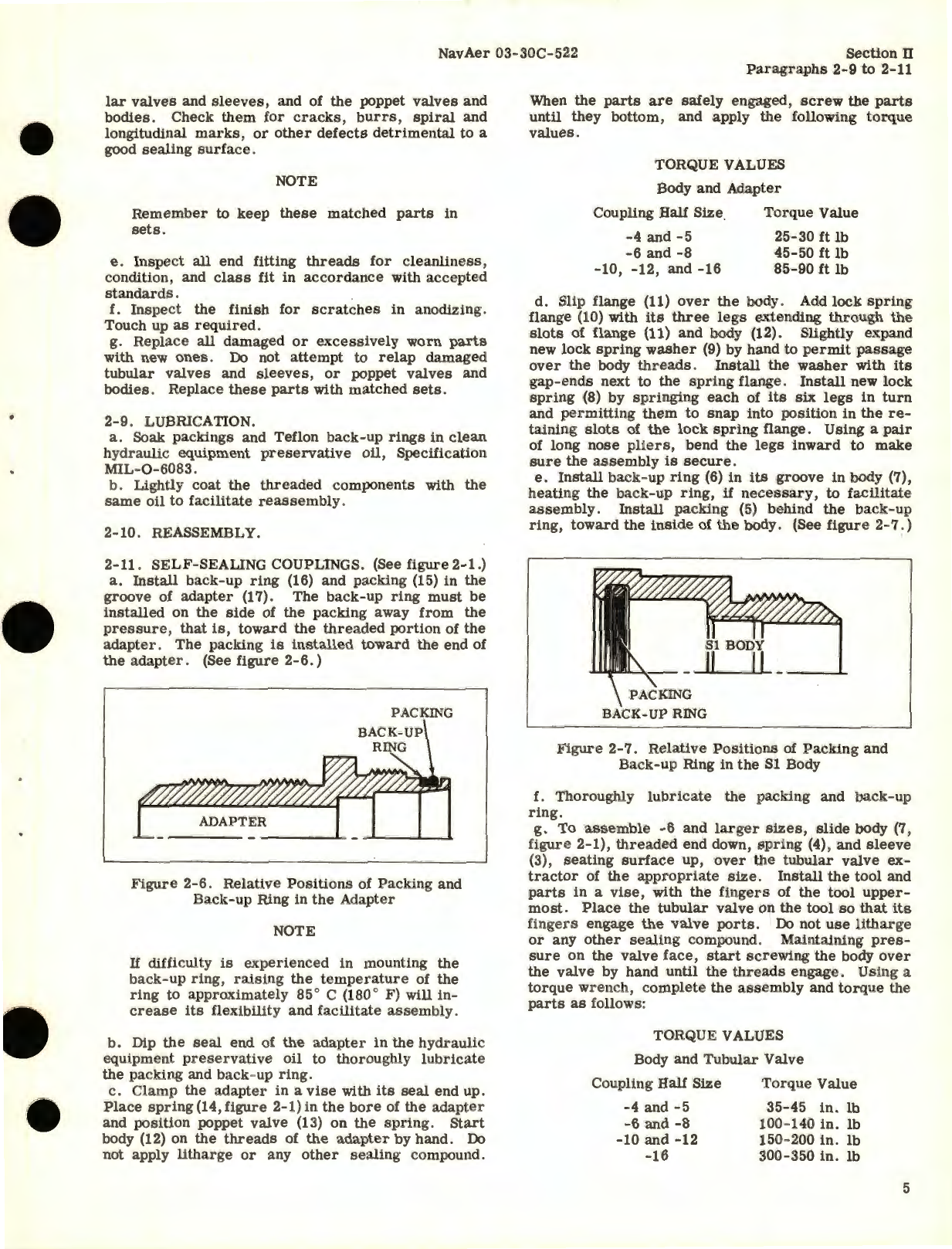 Sample page 9 from AirCorps Library document: Overhaul Instructions for Self-Sealing Couplings and Accessories Series 140, 145, 155 