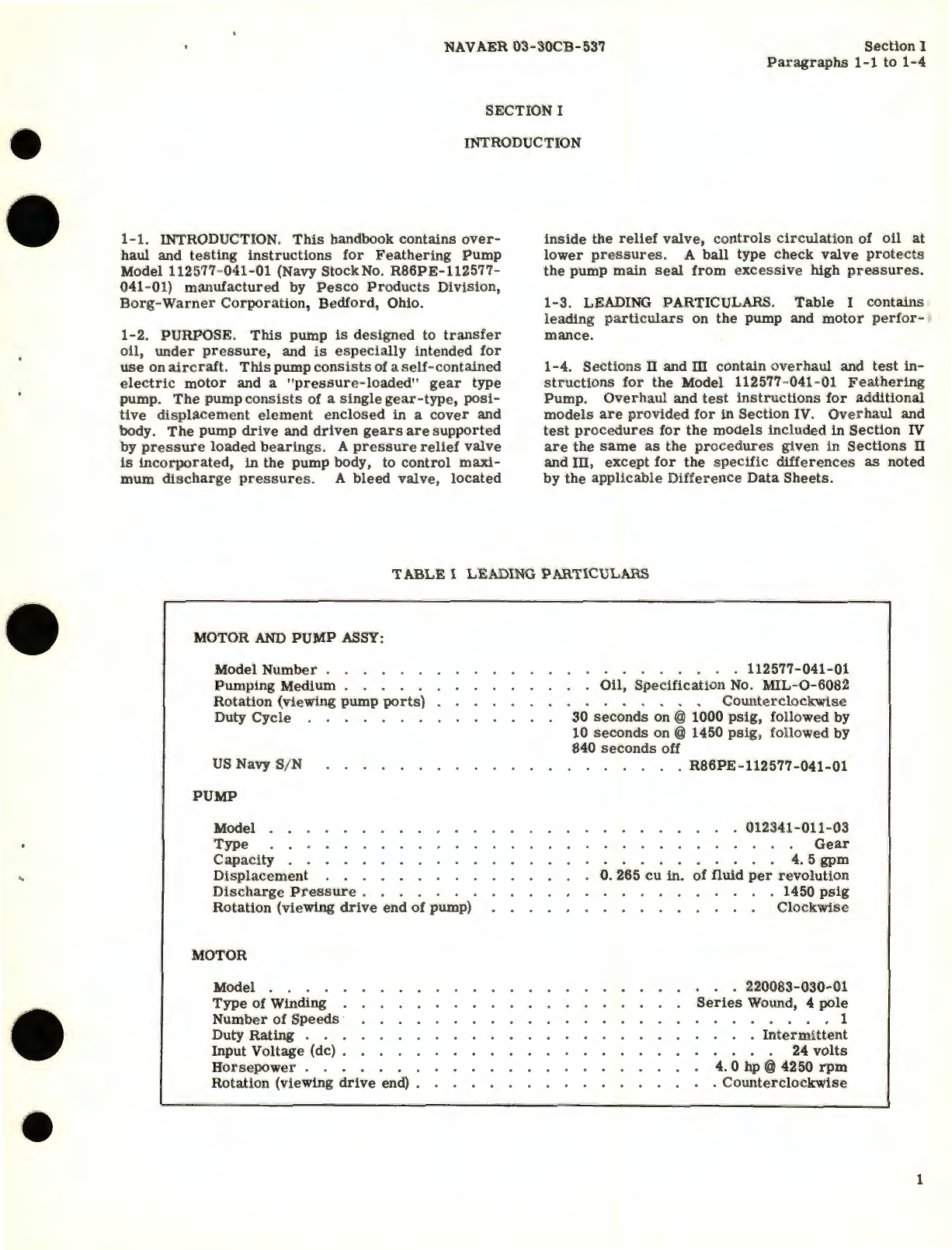 Sample page 5 from AirCorps Library document: Overhaul Instructions for Feathering Pump Part No. 112577 