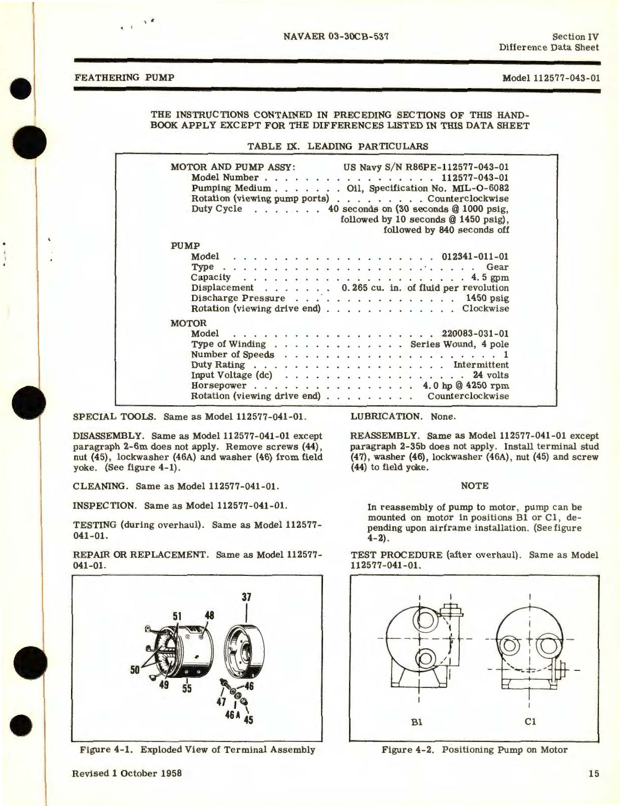 Sample page 5 from AirCorps Library document: Overhaul Instructions for Feathering Pump Part No. 112577 