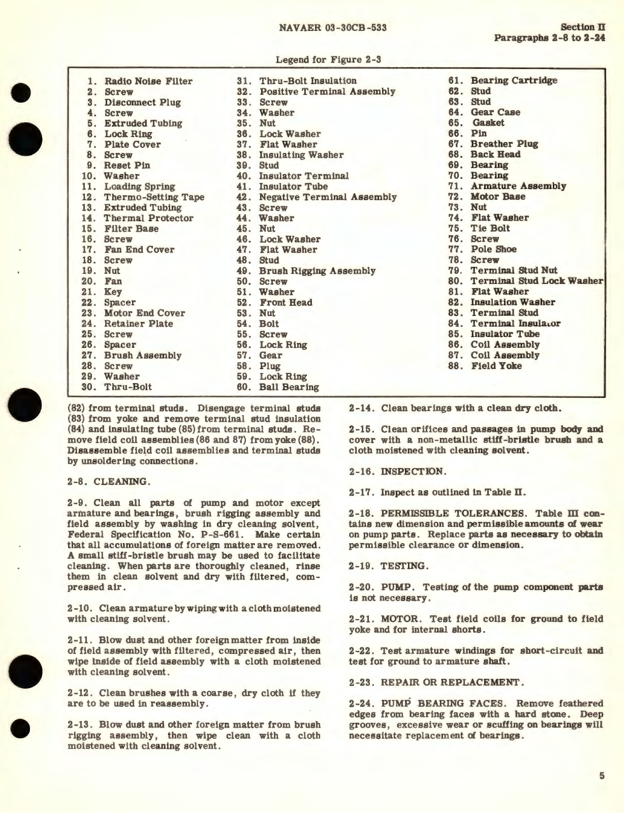 Sample page 9 from AirCorps Library document: Overhaul Instructions for Electric Motor-Driven Gear Type Pump Assembly Model 112127 Series 