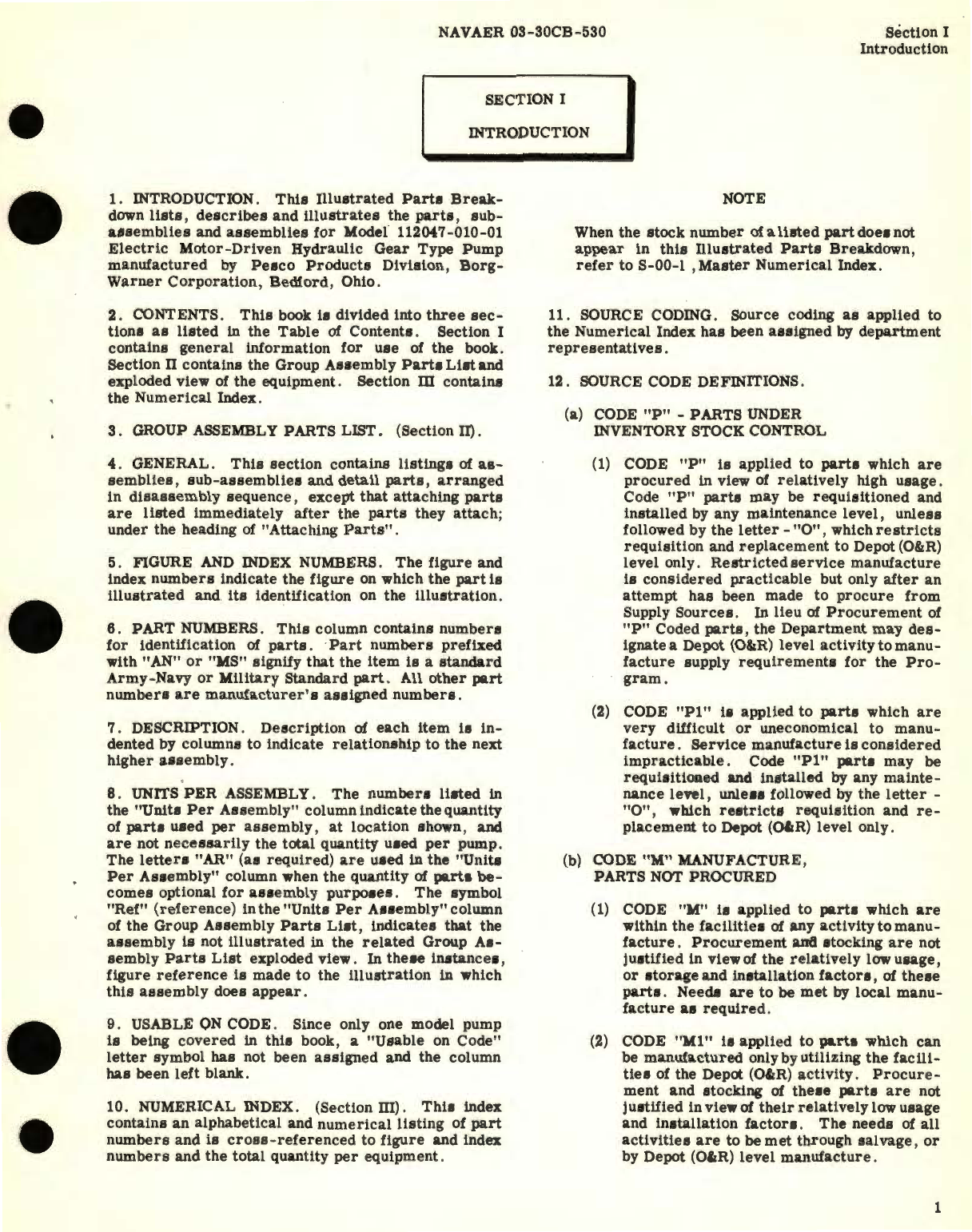 Sample page 5 from AirCorps Library document: Illustrated Parts Breakdown for Electric Motor-Driven Hydraulic Gear Pump Model 112047-010-01