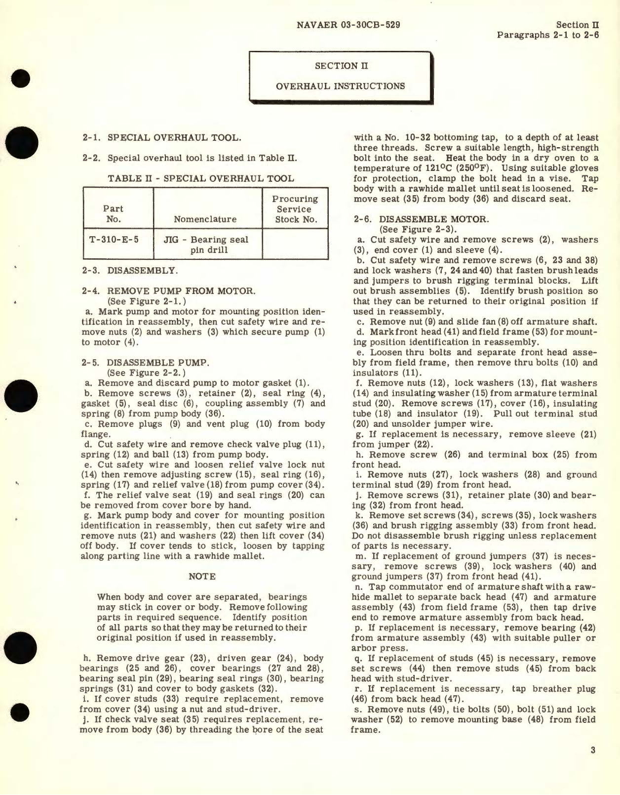 Sample page 7 from AirCorps Library document: Overhaul Instructions, for Electric Motor-Driven Hydraulic Gear Pump Model 112047