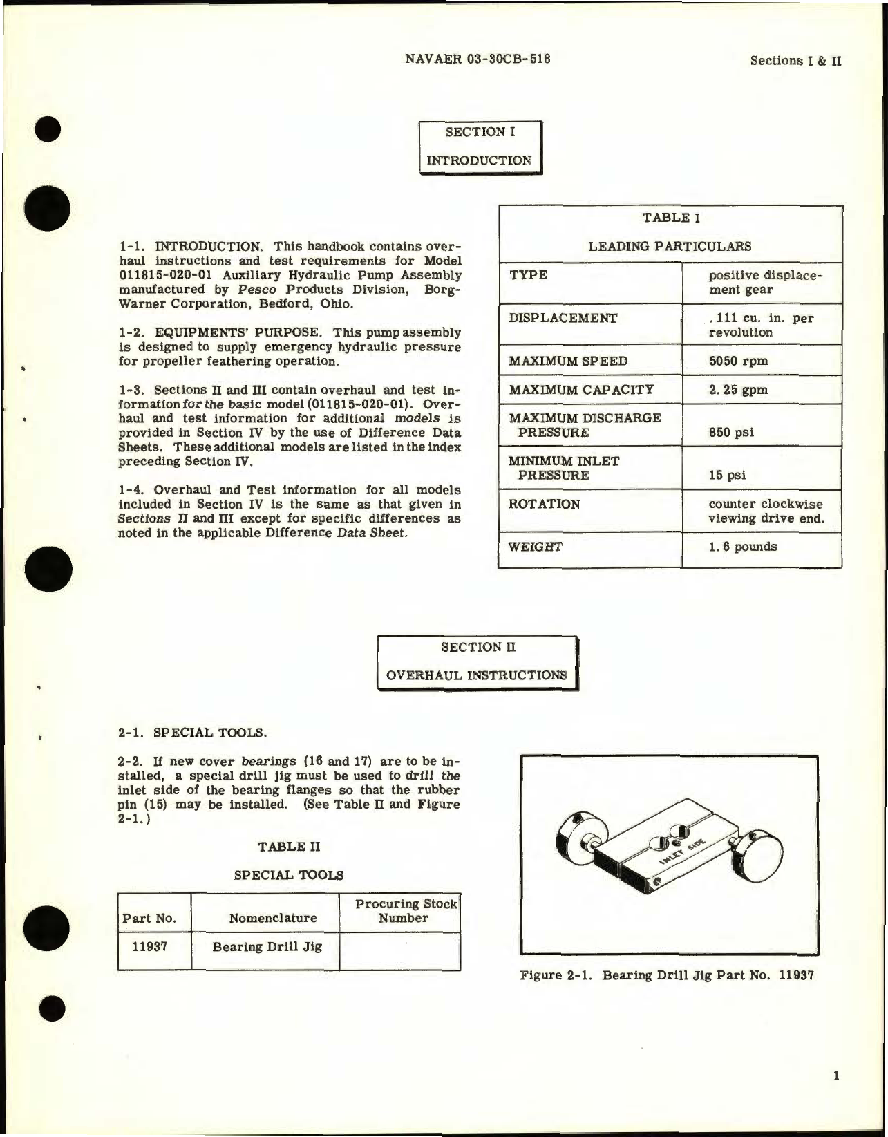 Sample page 5 from AirCorps Library document: Overhaul Instructions for Auxiliary Hydraulic Pump Assembly 011815 Series