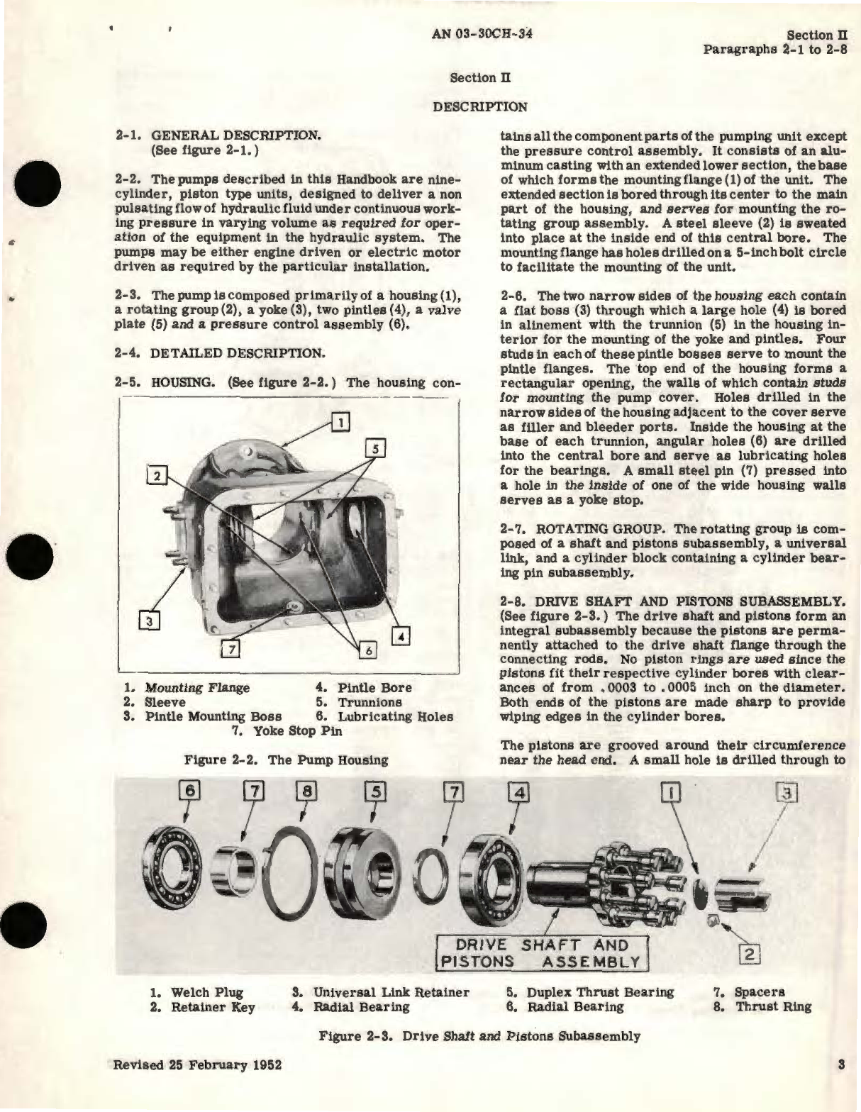 Sample page 7 from AirCorps Library document: Operation Service and Overhaul Instructions with Parts Catalog for Variable Delivery Pump AA-20500, AA-20508, AA-20551, AA-20505, AA-20550 