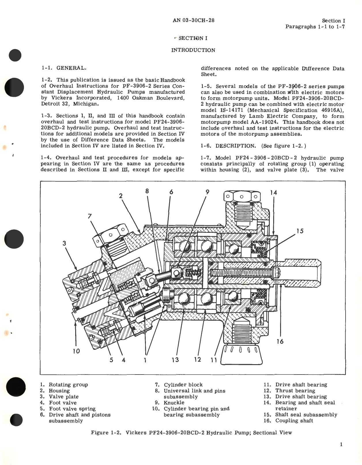 Sample page 3 from AirCorps Library document: Overhaul Instructions for Constant Displacement Hydraulic Pumps Part No. PF-3906-2 Series