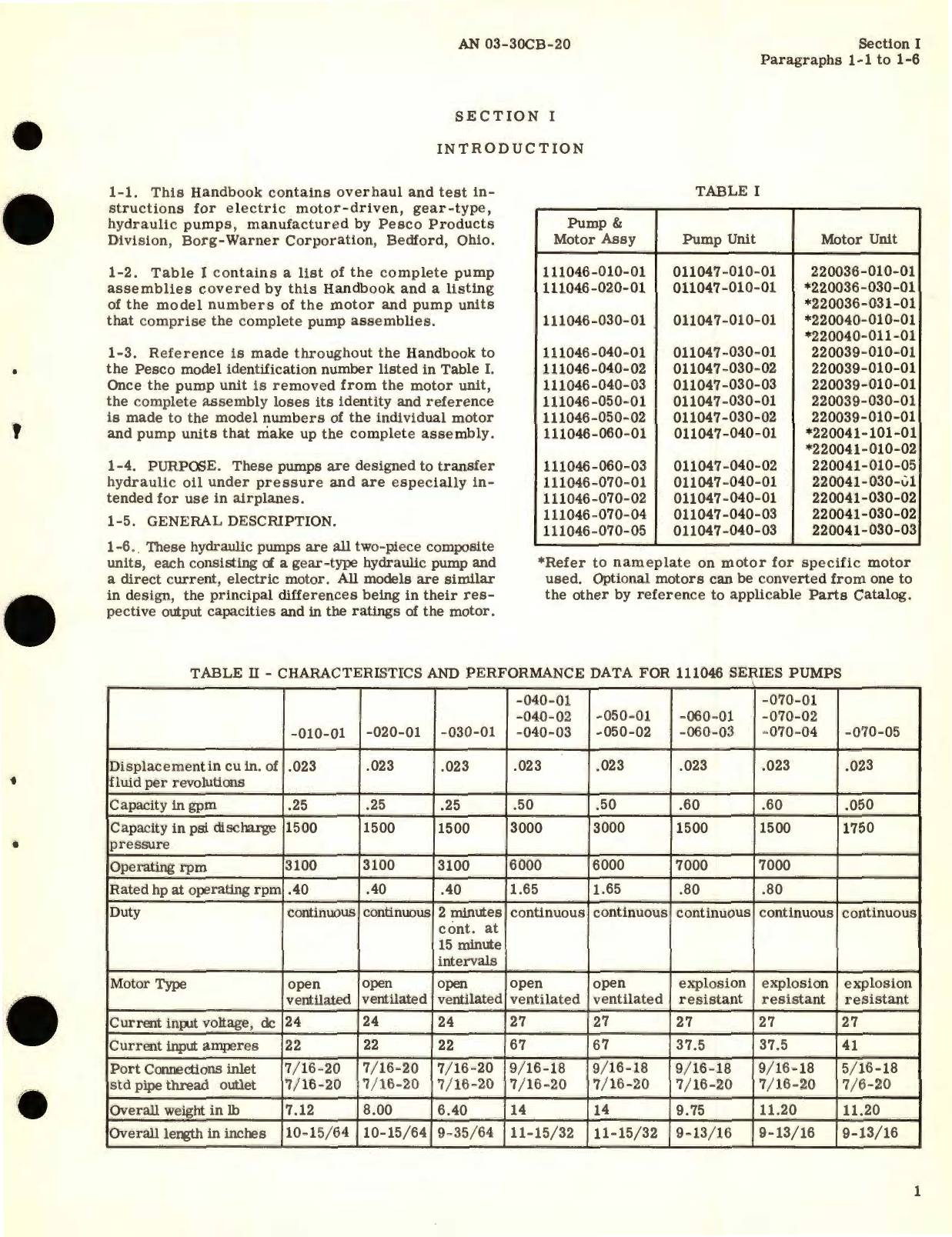 Sample page 5 from AirCorps Library document: Overhaul Instructions for Electric Motor-Driven Gear Pump Models 111046 