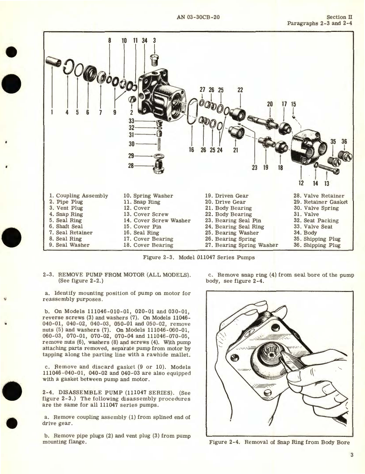 Sample page 7 from AirCorps Library document: Overhaul Instructions for Electric Motor-Driven Gear Pump Models 111046 