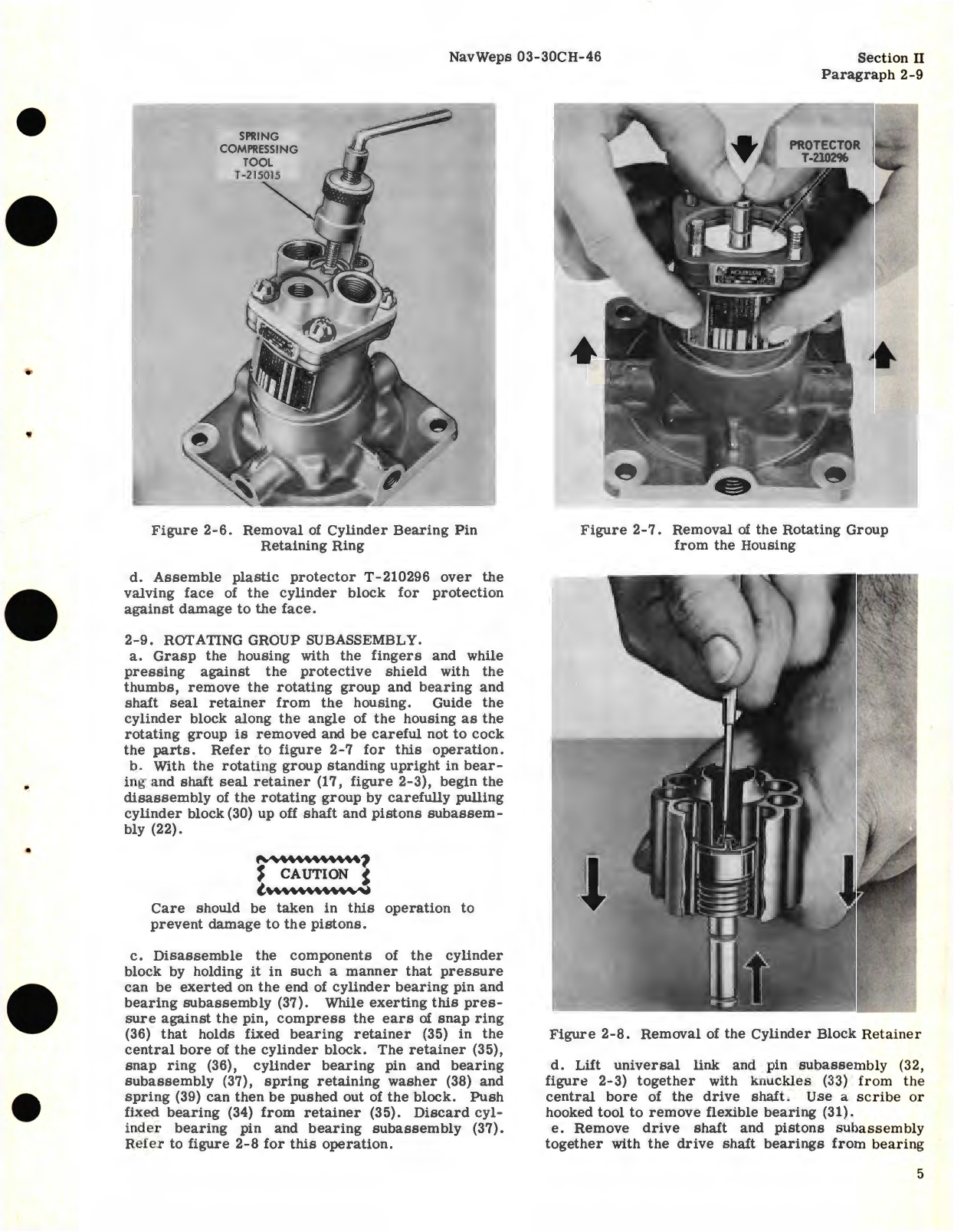 Sample page 9 from AirCorps Library document: Overhaul Instructions for Hydraulic Pump Assembly Models PF10-3909, PF36-3909, AA-19032 Motorpump 