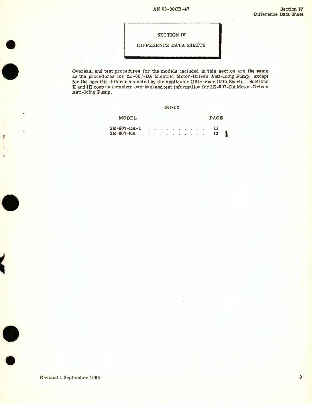 Sample page 3 from AirCorps Library document: Overhaul Instructions for Electric Motor-Driven Anti-Icing Pump Models 2E-607 