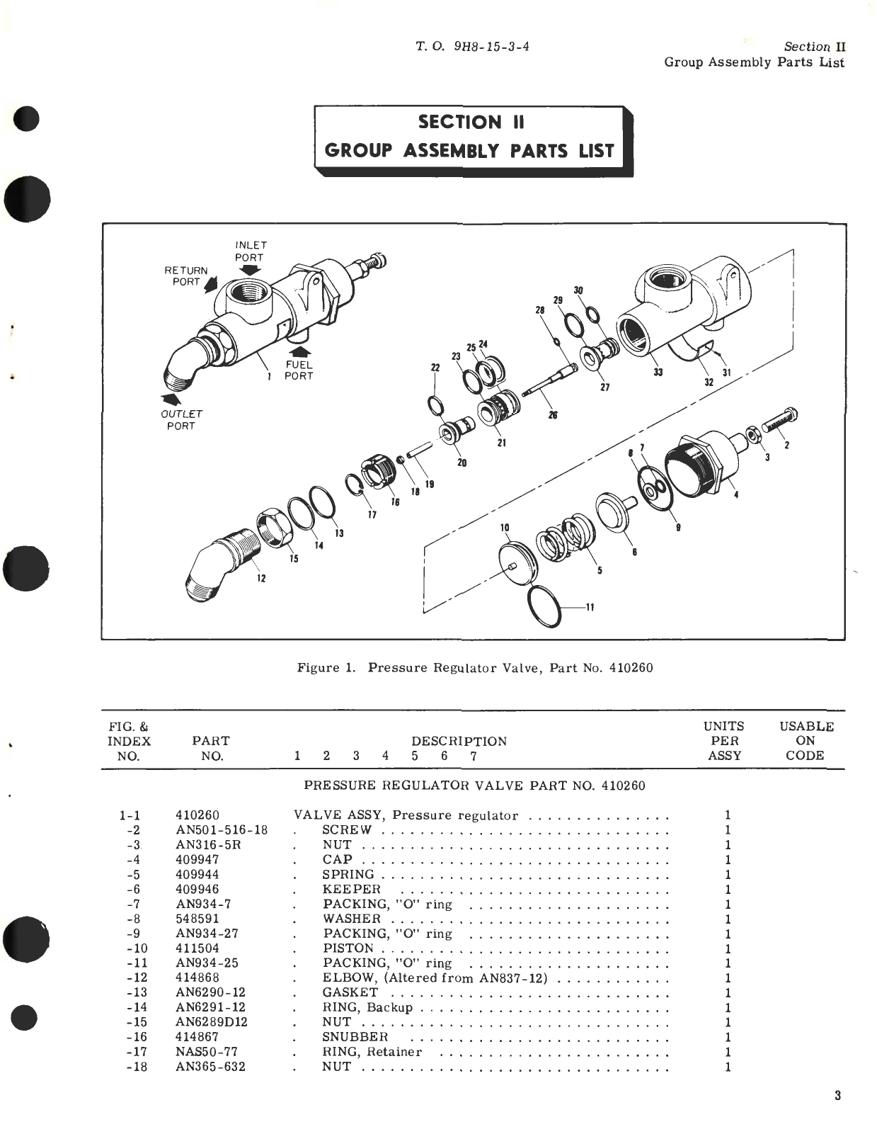 Sample page 5 from AirCorps Library document: Illustrated Parts Breakdown for Hydraulic Pressure Reducing Valves Part No. 410260, 547990 Series, 411350, 550830 Series, 411350-2, 551820 Series, 411590 Series, 551940 Series,1005930 Series