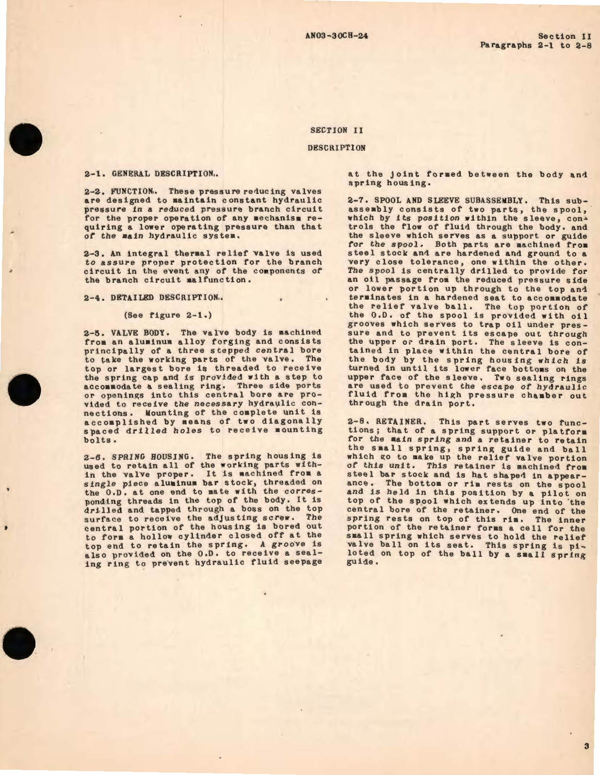 Sample page 7 from AirCorps Library document: Operation, Service and Overhaul Instructions with Parts Catalog for Pressure Reducing-Relief Valves Models E-8713 and AA-31400 