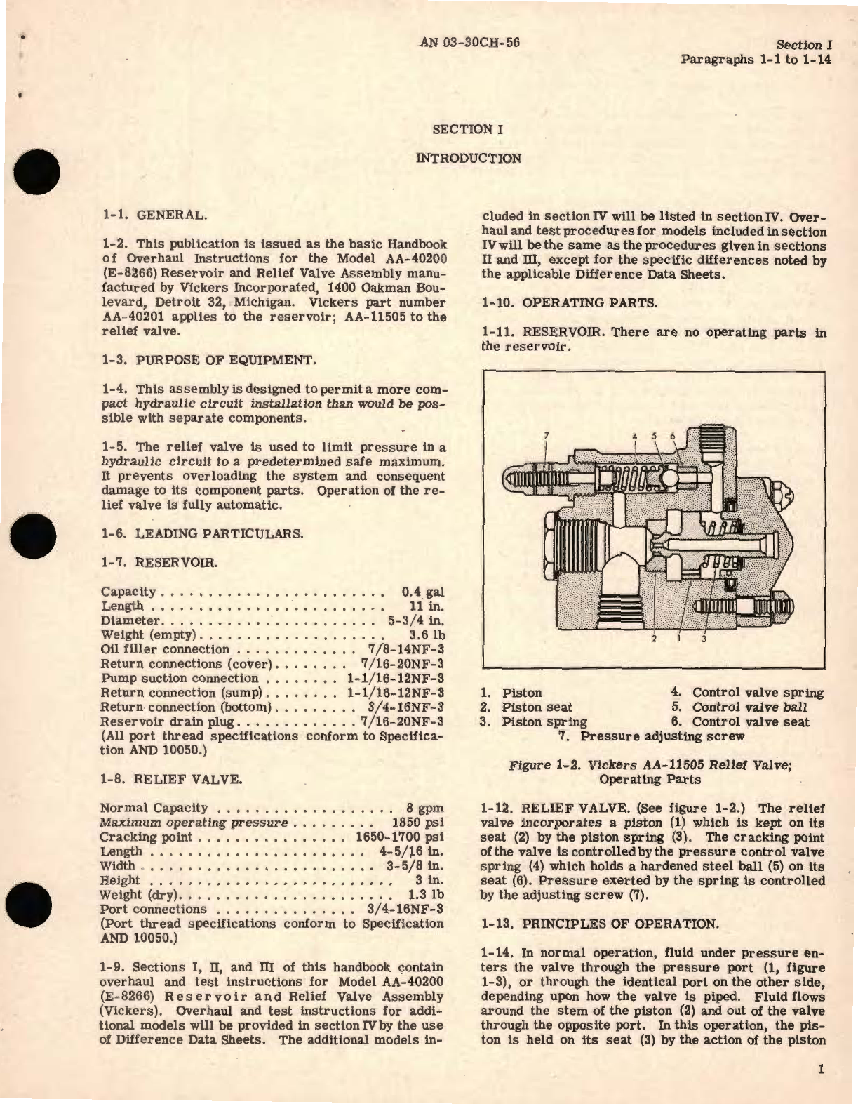 Sample page 5 from AirCorps Library document: Overhaul Instructions for Reservoir and Relief Valve Assembly AA-40200 (E-8266) and AA-40200-A