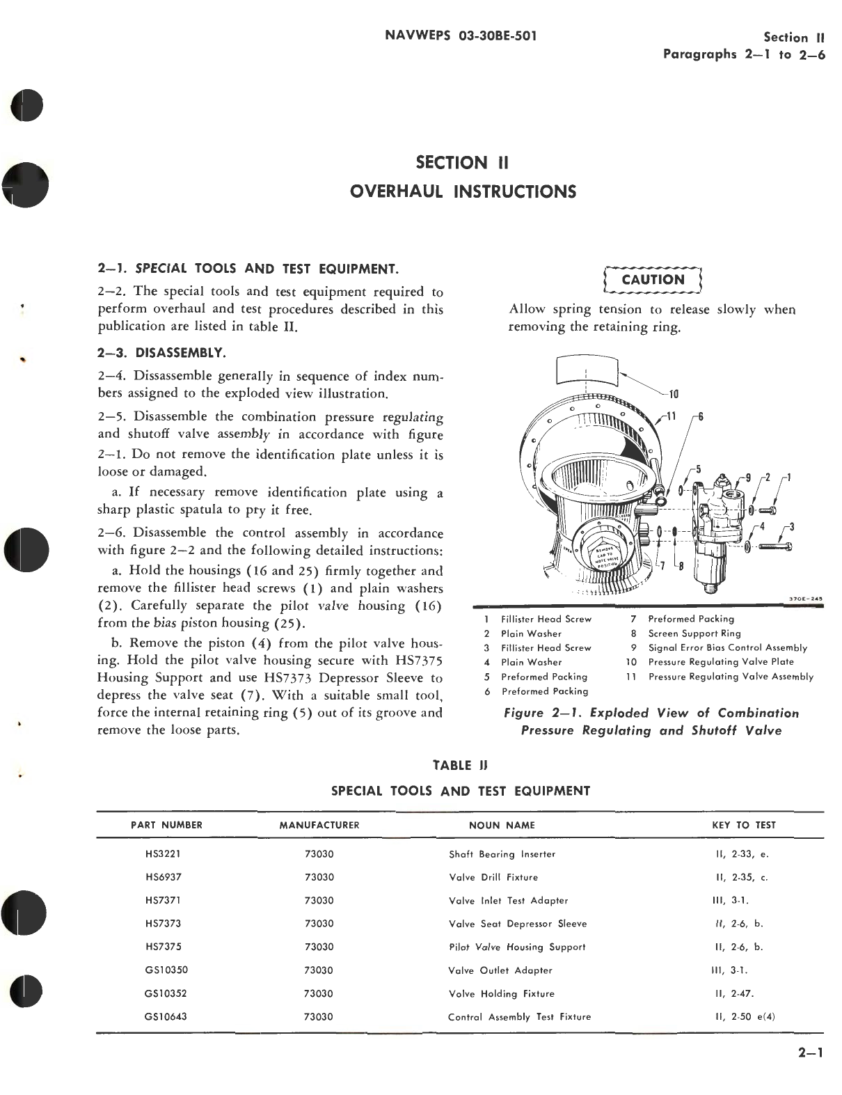 Sample page 7 from AirCorps Library document: Overhaul Instructions for Combination Pressure Regulating and Shut Off Valve Assembly No. 554062, 599138 