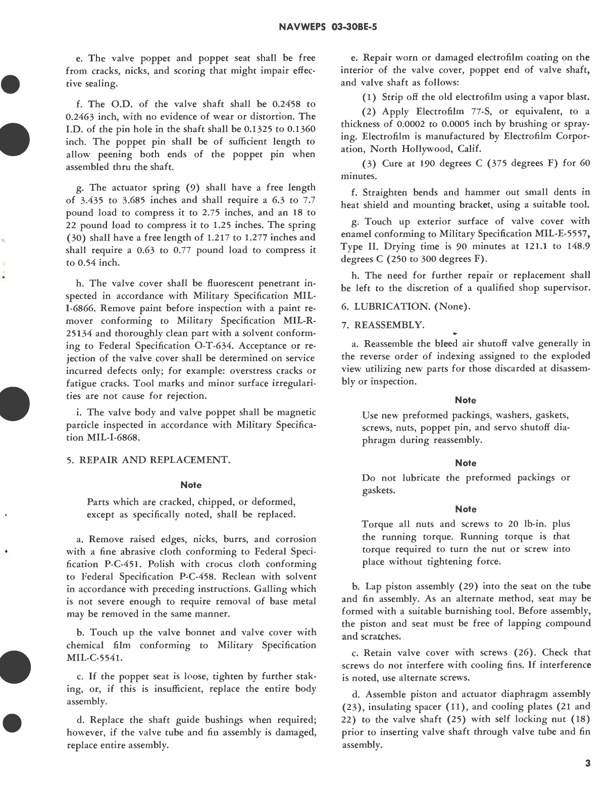 Sample page 3 from AirCorps Library document: Overhaul Instructions with Parts Breakdown for Bleed Air Shut Off Valve Part No. 537495 