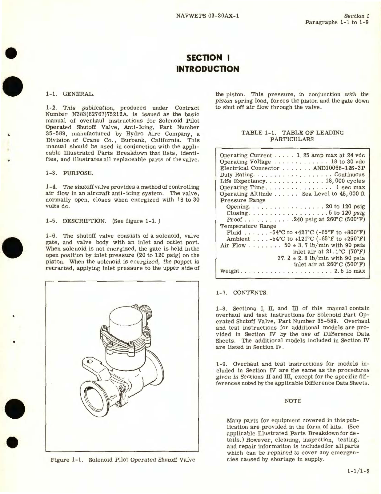 Sample page 5 from AirCorps Library document: Overhaul Instructions for Solenoid Valve Assemblies Anti-Icing Air Shutoff, Part No. 35-589 and Nacelle Air Preheat, Part No. 35-591