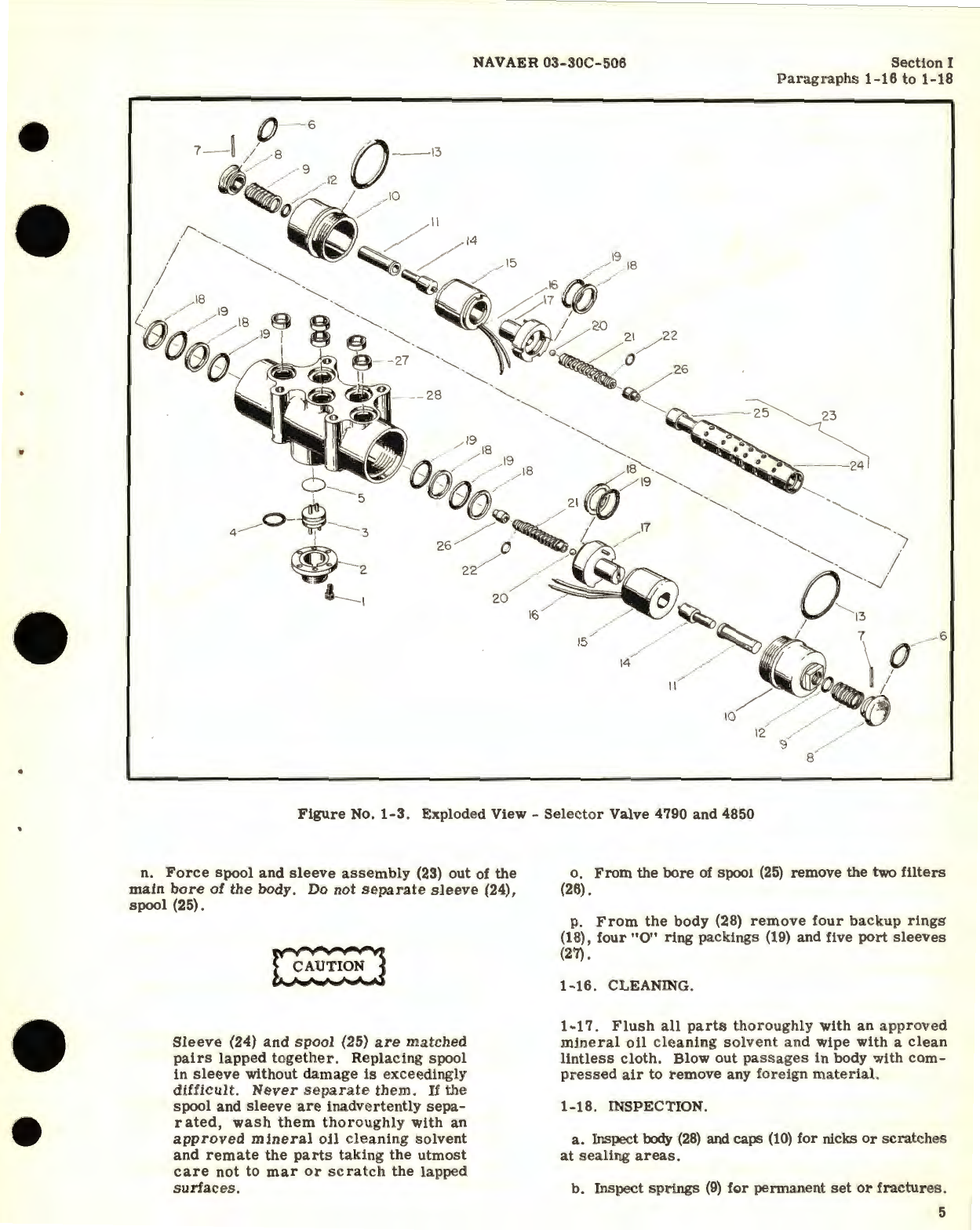 Sample page 7 from AirCorps Library document: Overhaul Instructions with Parts Catalog for Selector Valve Assemblies Models 4760, 4770, 4780, 4790, 4850 