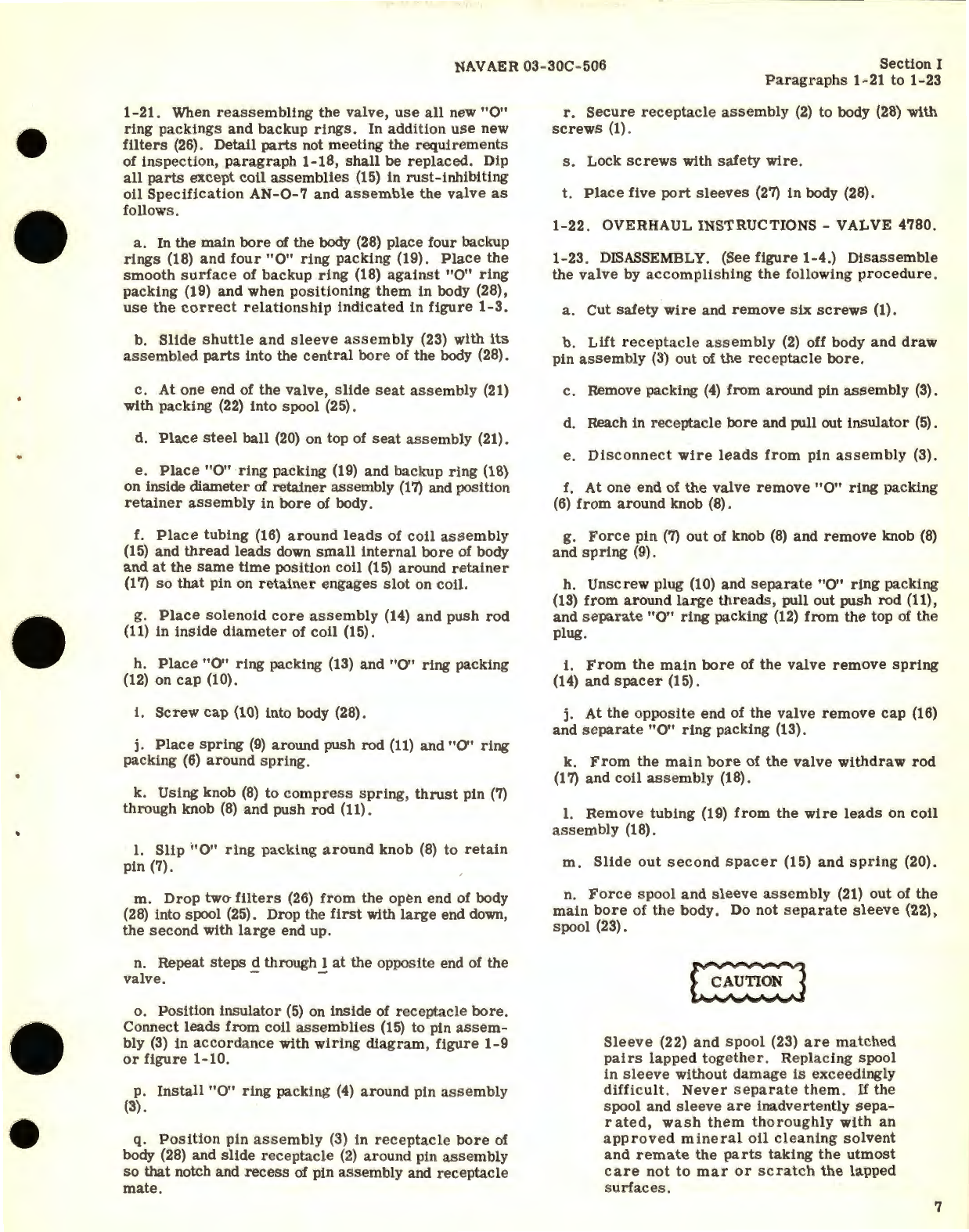 Sample page 9 from AirCorps Library document: Overhaul Instructions with Parts Catalog for Selector Valve Assemblies Models 4760, 4770, 4780, 4790, 4850 