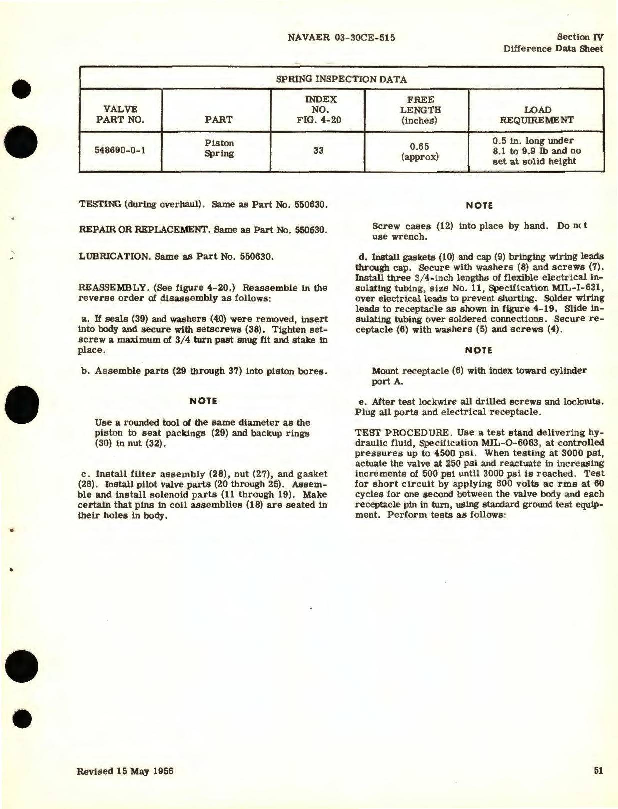 Sample page 9 from AirCorps Library document: Overhaul Instructions for Solenoid Pilot Actuated Hydraulic Selector Valves Part No. 548690, 550630, 550660, 550690, 551590