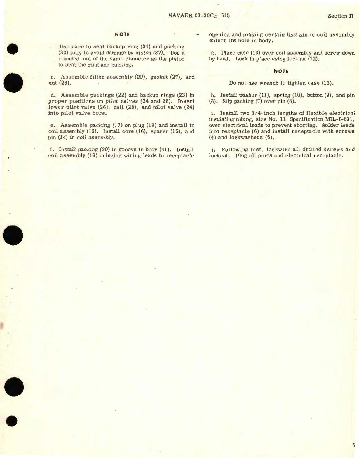 Sample page 5 from AirCorps Library document: Overhaul Instructions for Solenoid Pilot Actuated Hydraulic Selector Valves Part No. 548690, 550630, 550660, 550690, 551590