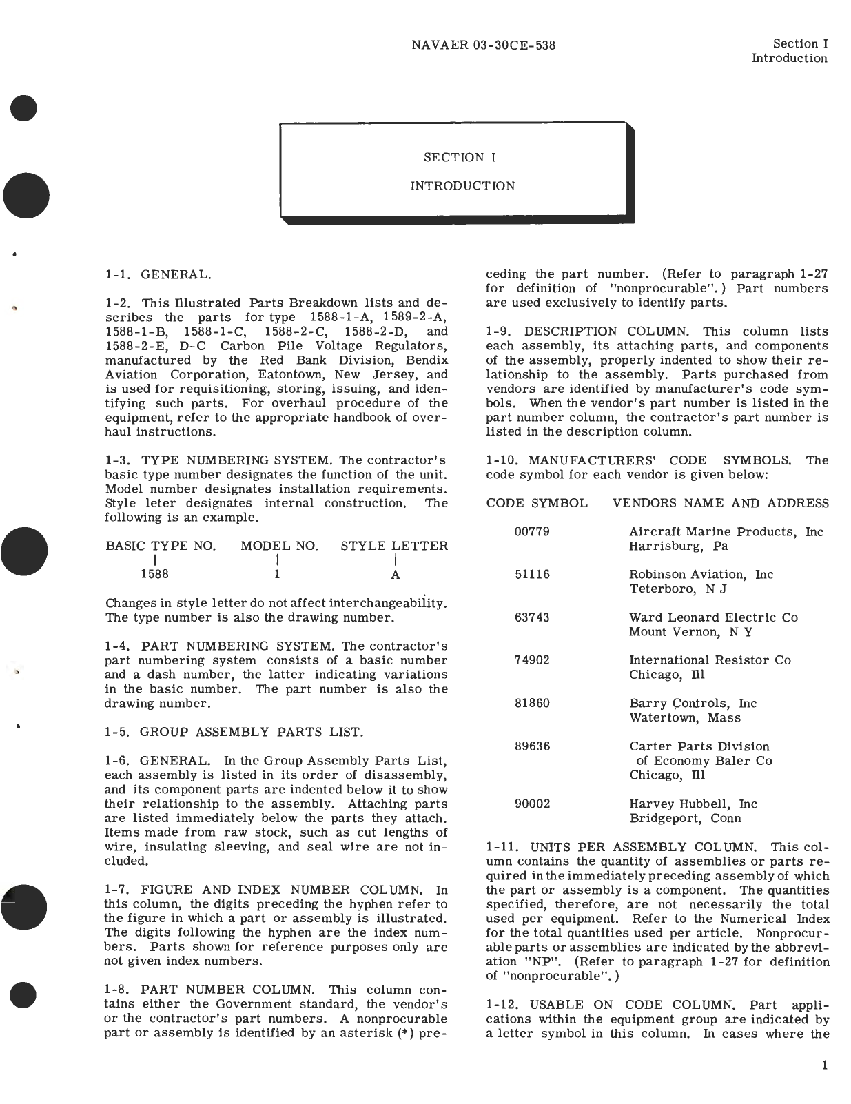 Sample page 5 from AirCorps Library document: Illustrated Parts Breakdown for D-C Carbon Pile Voltage Regulator Type No. 1588, 1589 