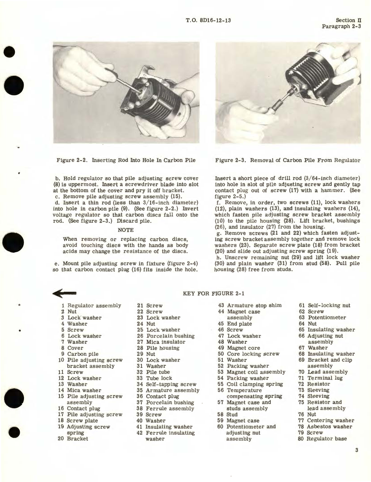 Sample page 7 from AirCorps Library document: Illustrated Parts Breakdown for D-C Carbon Pile Voltage Regulator Type No. 1588, 1589 