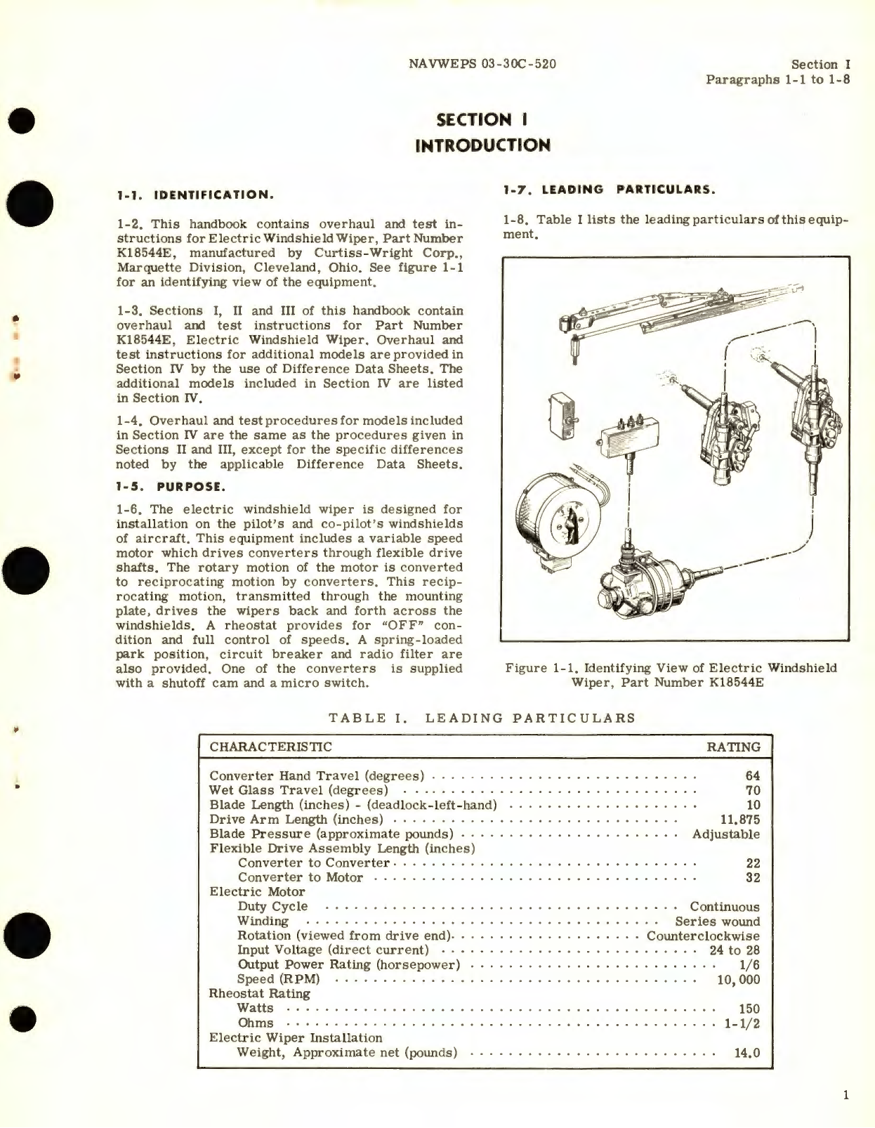 Sample page 5 from AirCorps Library document: Overhaul Instructions for Electric Windshield Wiper Part No. K18544E, K18550E 