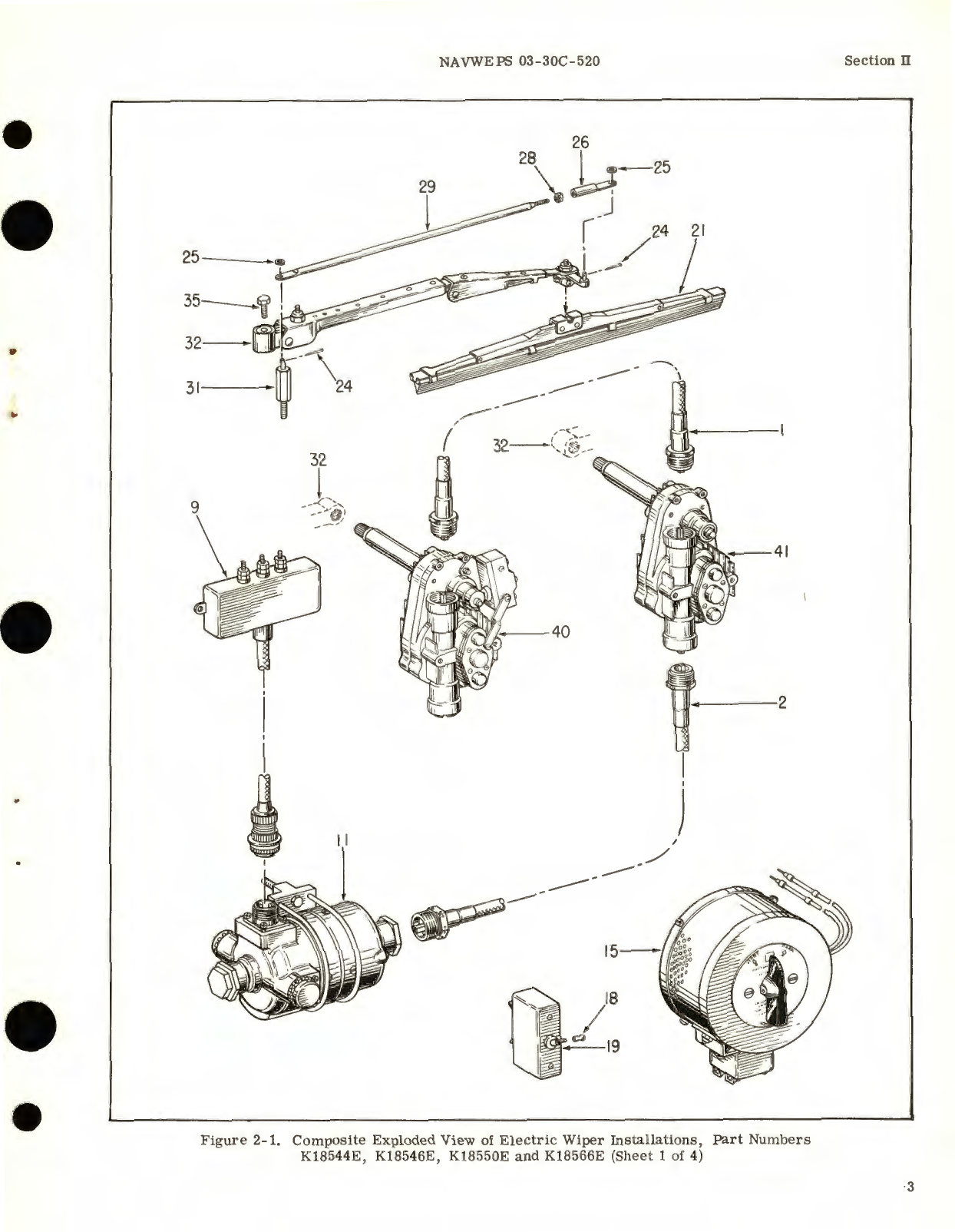 Sample page 7 from AirCorps Library document: Overhaul Instructions for Electric Windshield Wiper Part No. K18544E, K18550E 