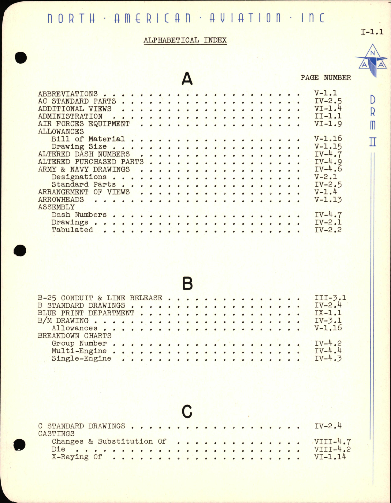 Sample page 11 from AirCorps Library document: NAA Drafting Room Manual - Engineering Procedure