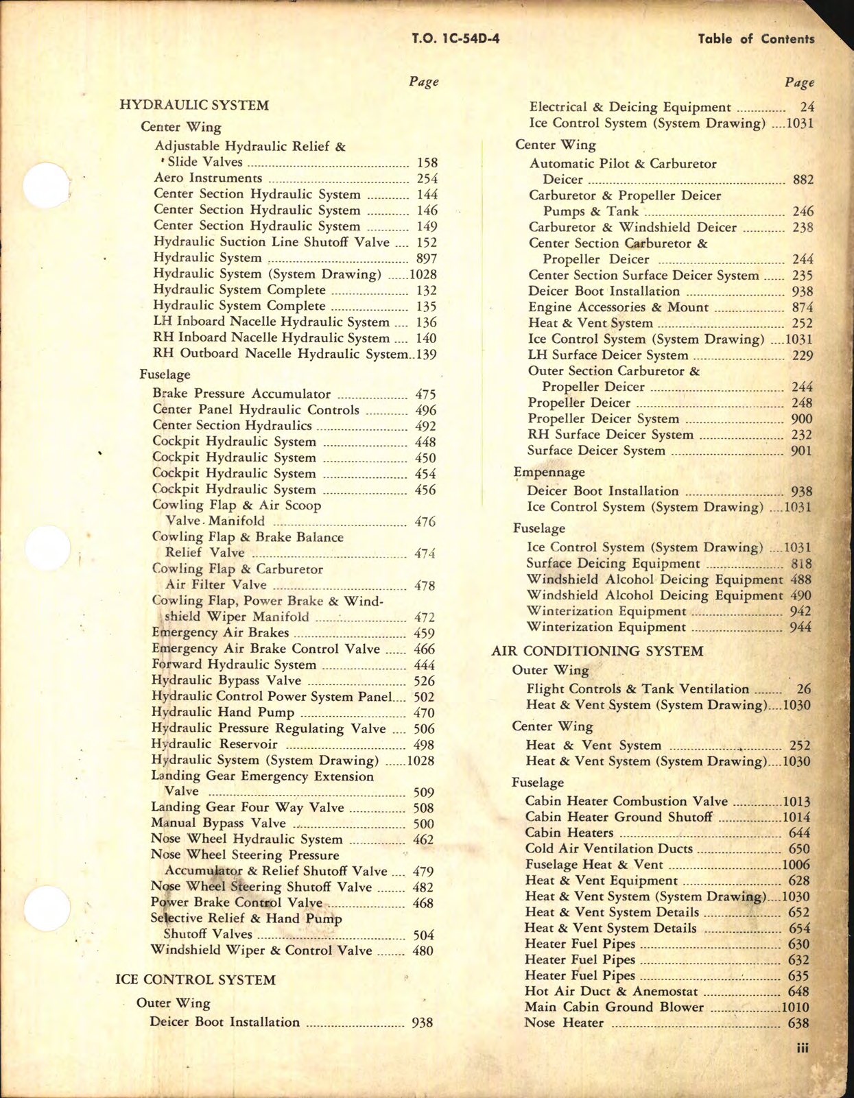 Sample page 5 from AirCorps Library document: Illustrated Parts Breakdown for C-54D, C-54E, C-54G, and C-54M